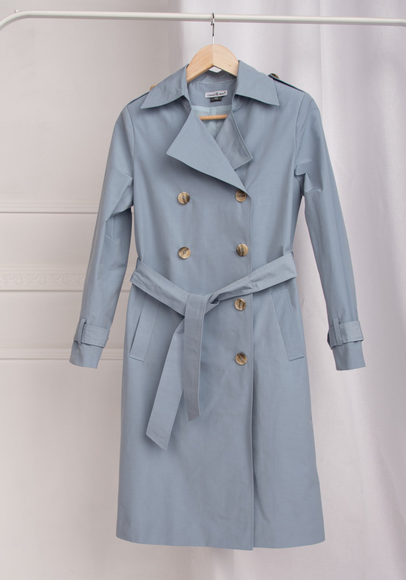 Women's Tailored Double breasted Trench coat in Serenity