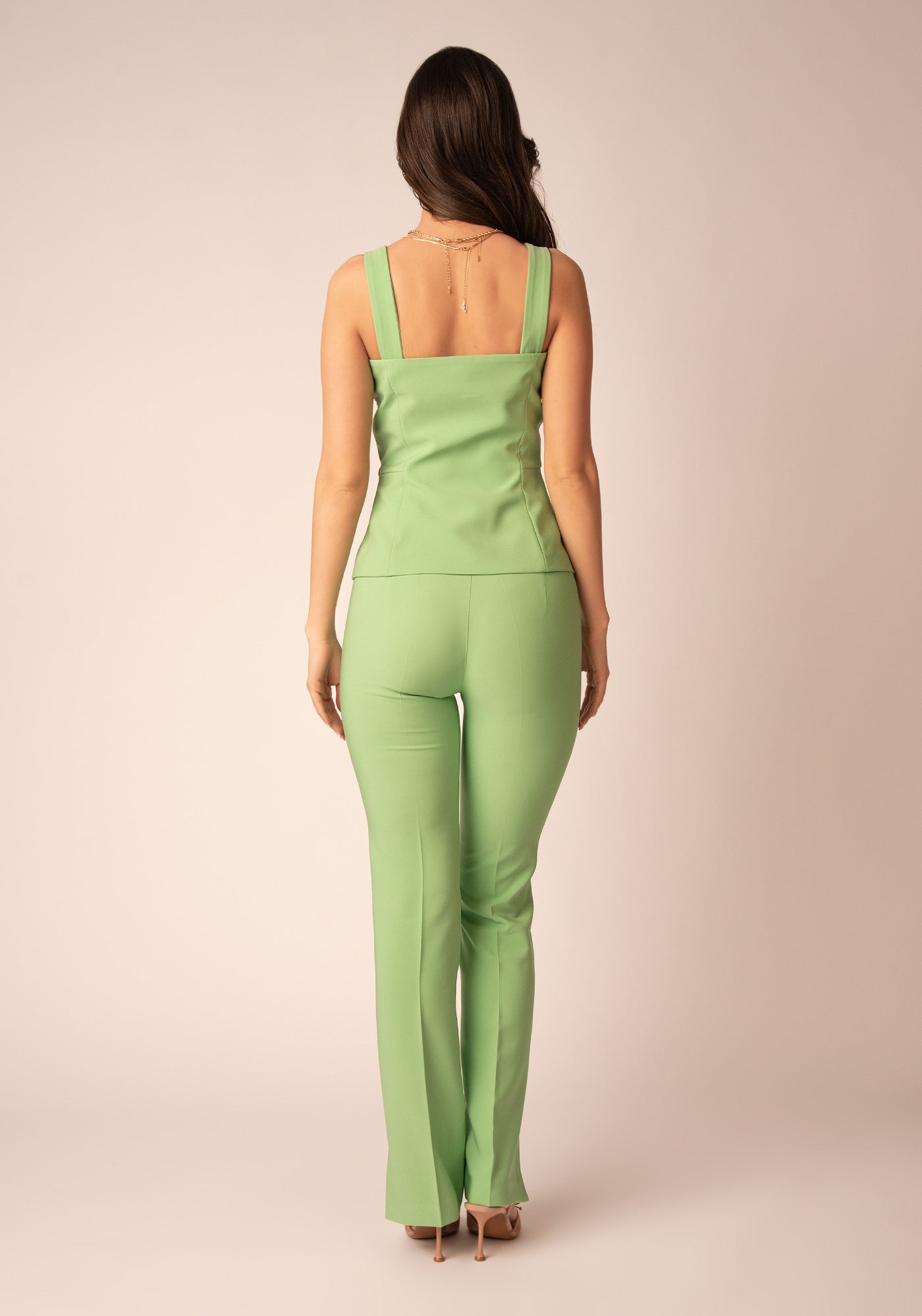 Дамски Панталон с Цепки в Зелено