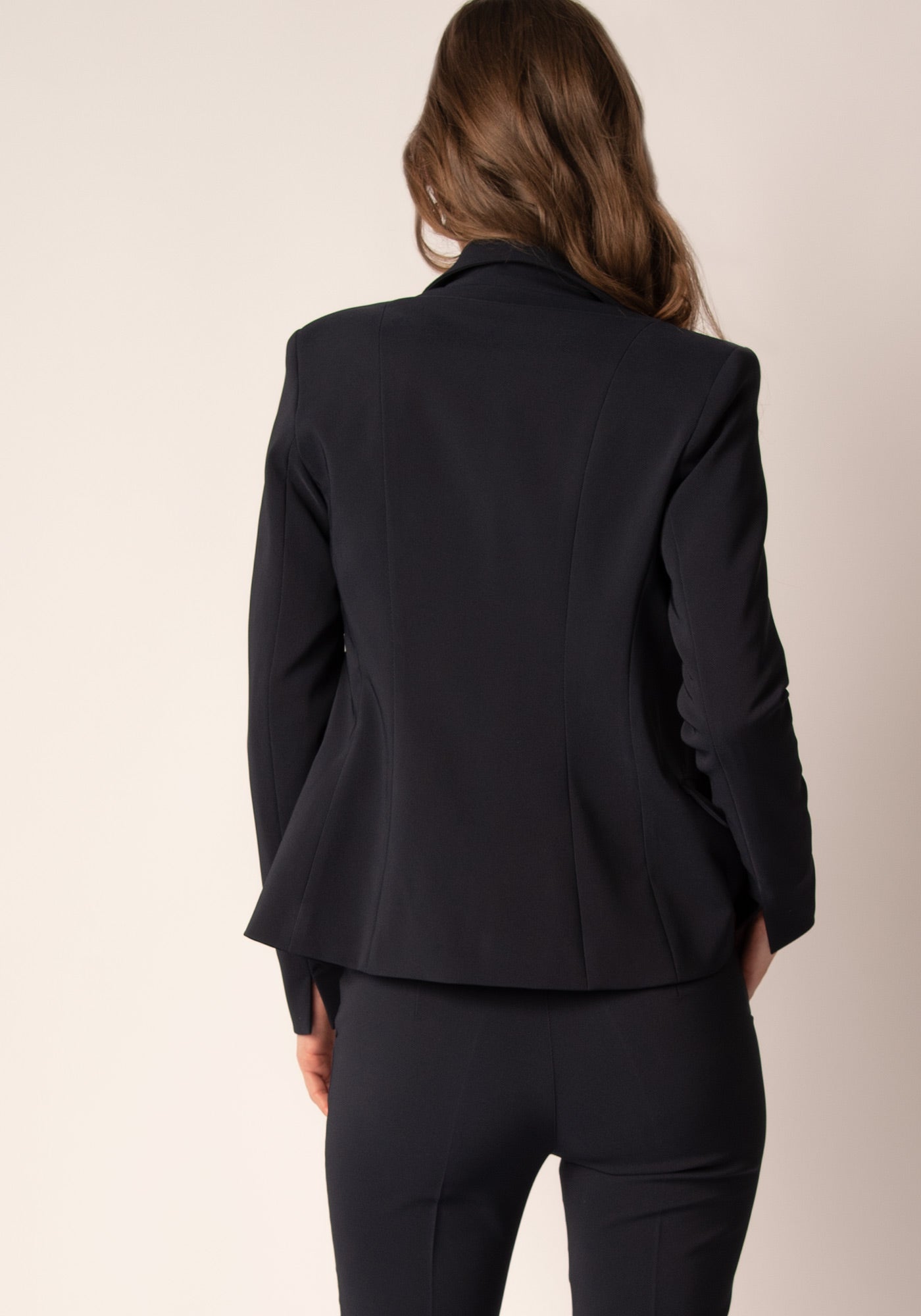 Women's Tailored Single Breasted Blazer in Navy