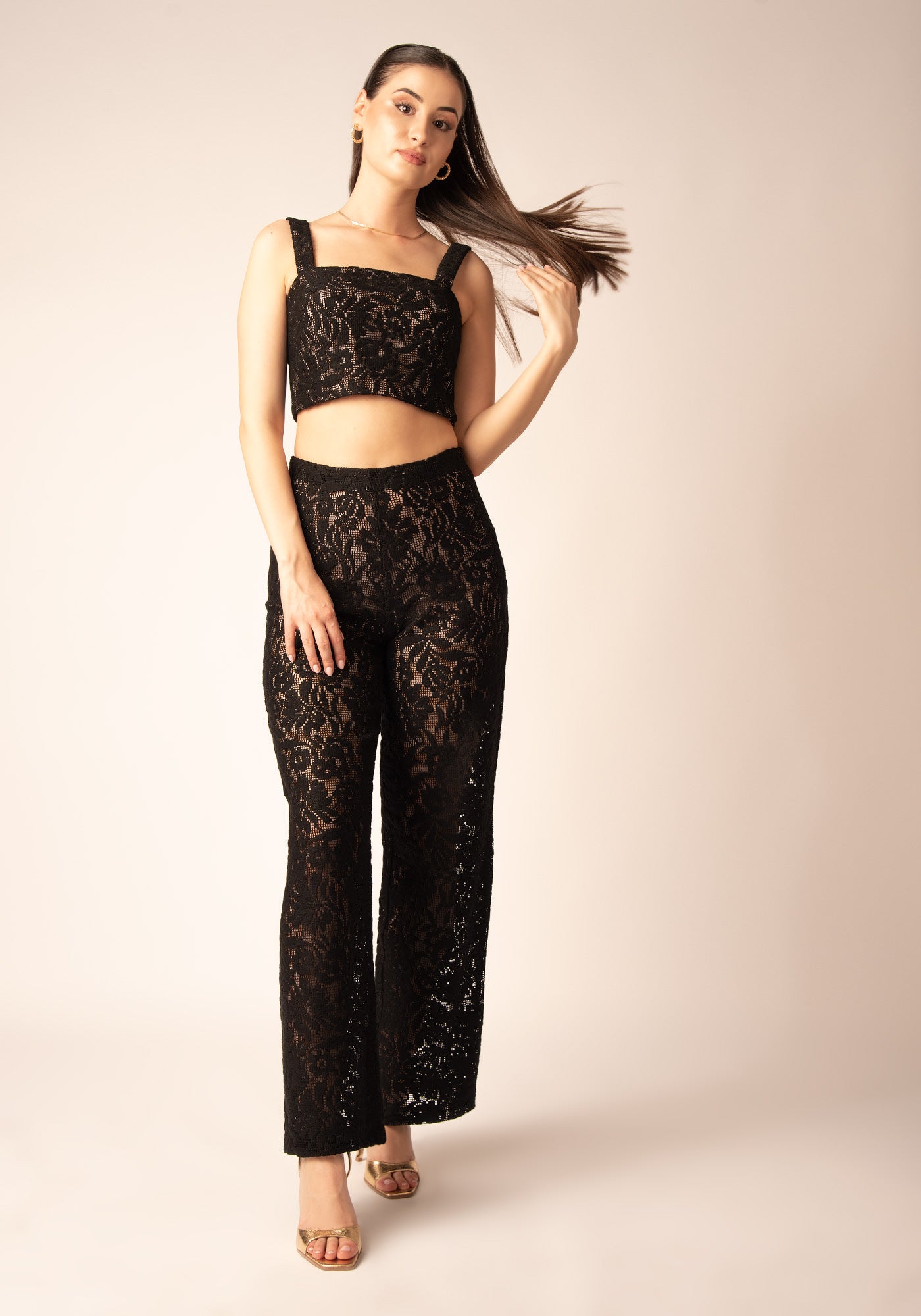 Women's Lace Bustier - Top in Black