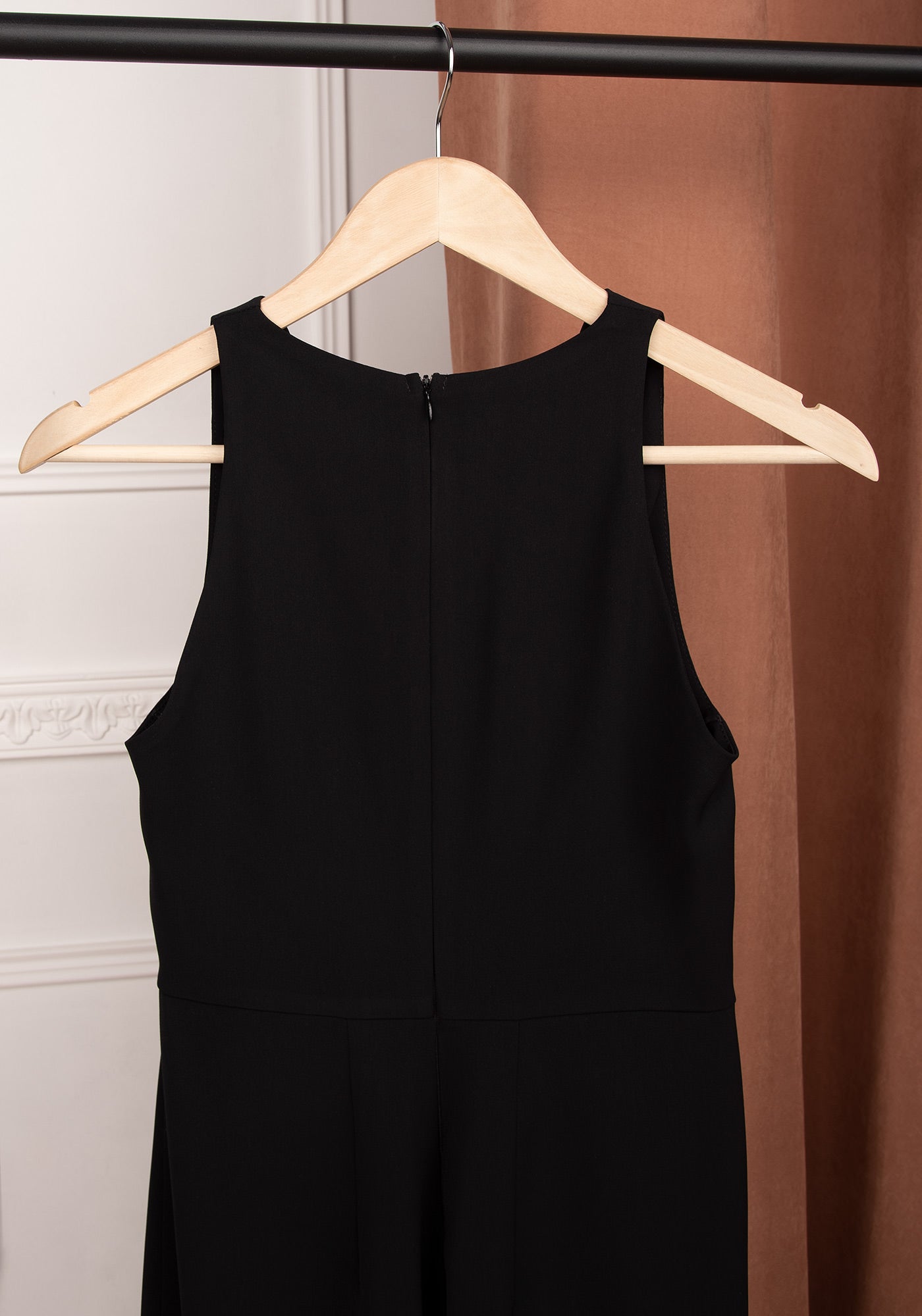 Women's Cowl neck Wide leg Jumpsuit in Black