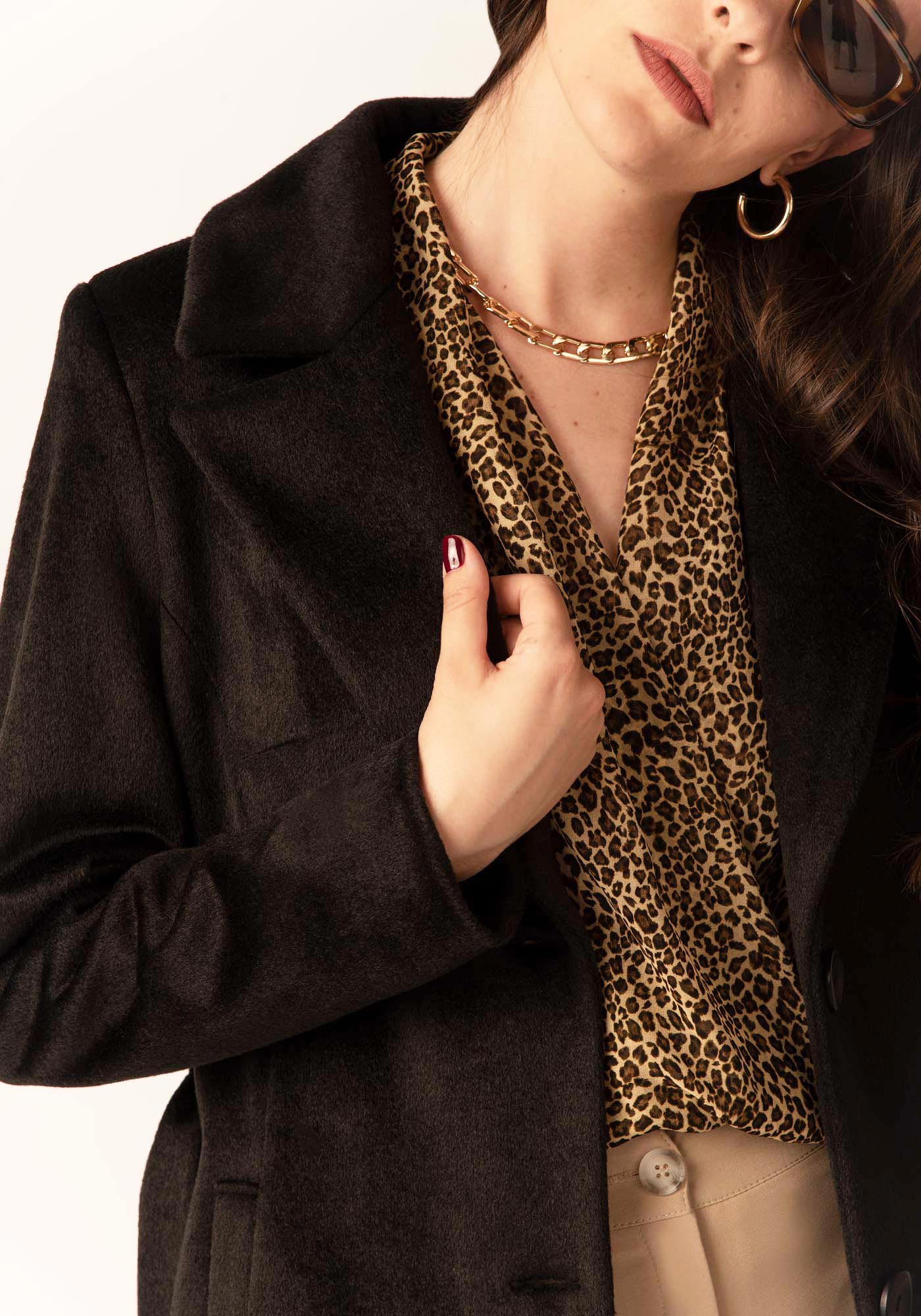 Women's Tailored Cashmere blend Coat in Black