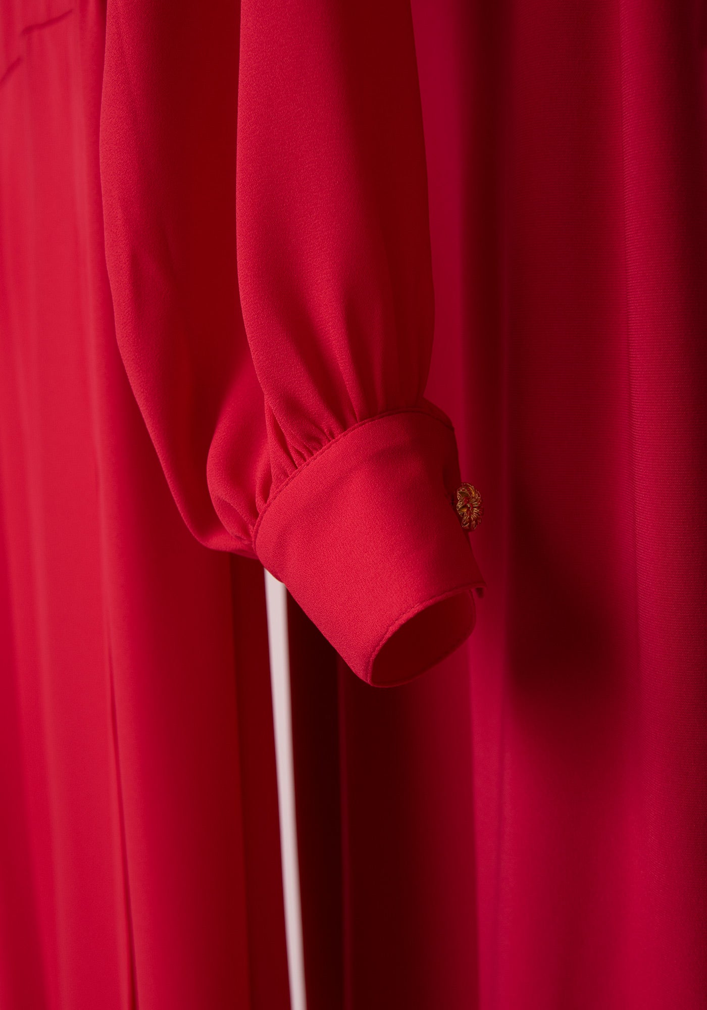 Midi Dress with Block pleats in Magenta pink