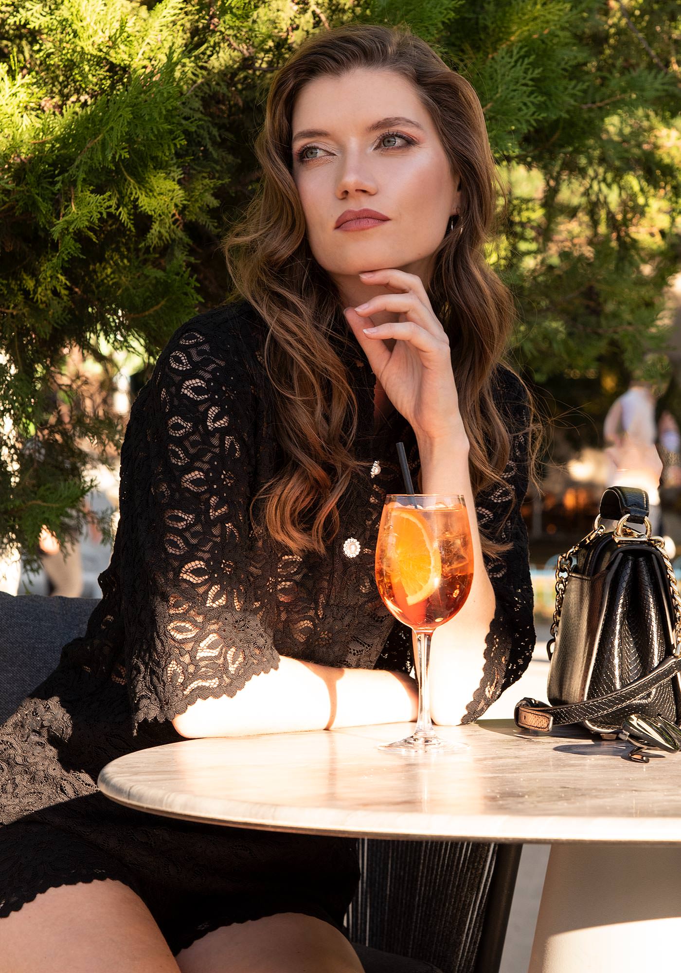 Women's High Waisted Lace Shorts in Black