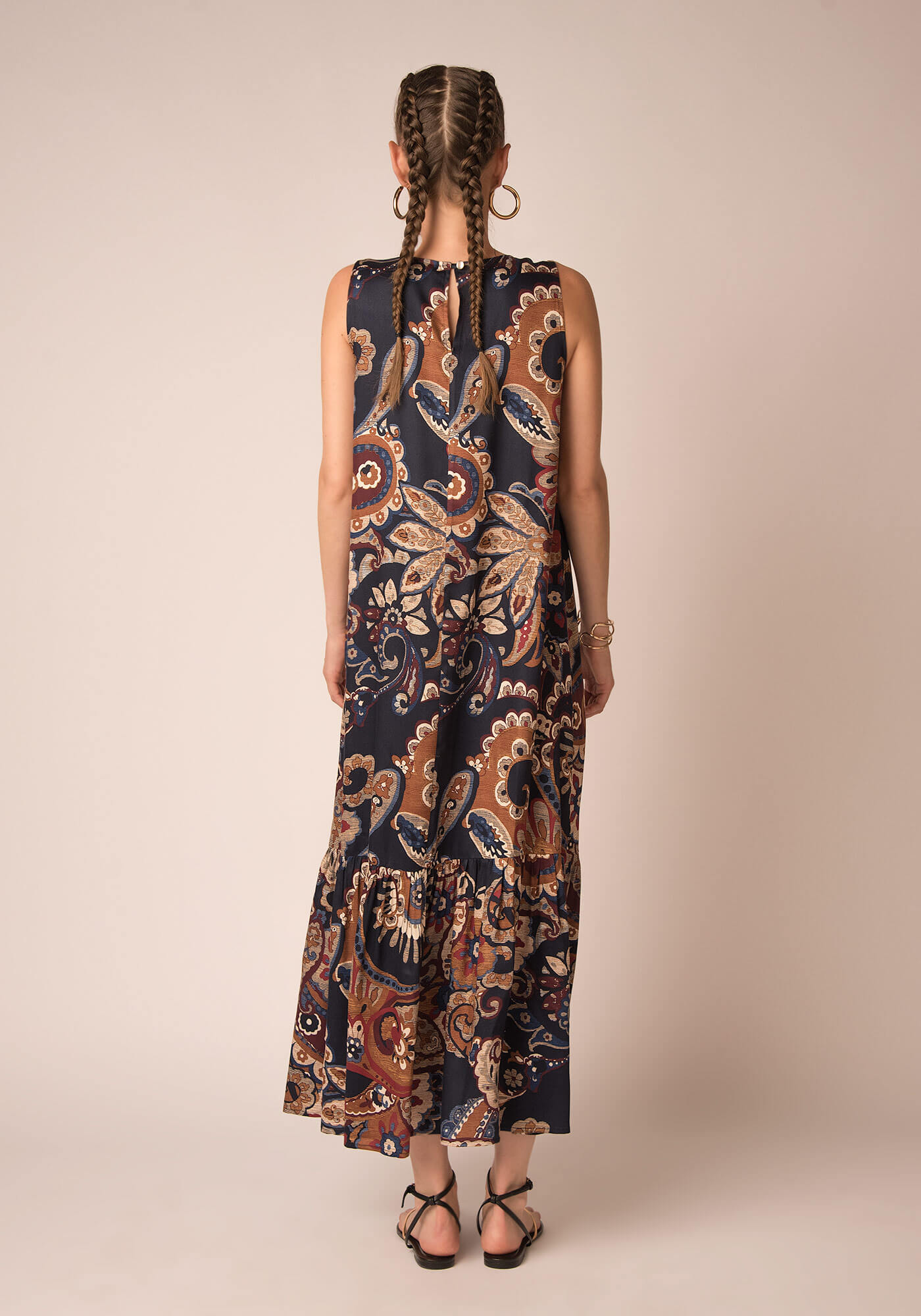 Women's Maxi Summer Dress - Navy Floral