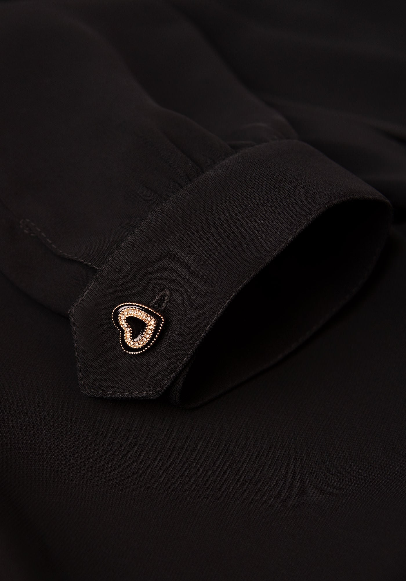 Панталон с Парамент и Копче в Черно