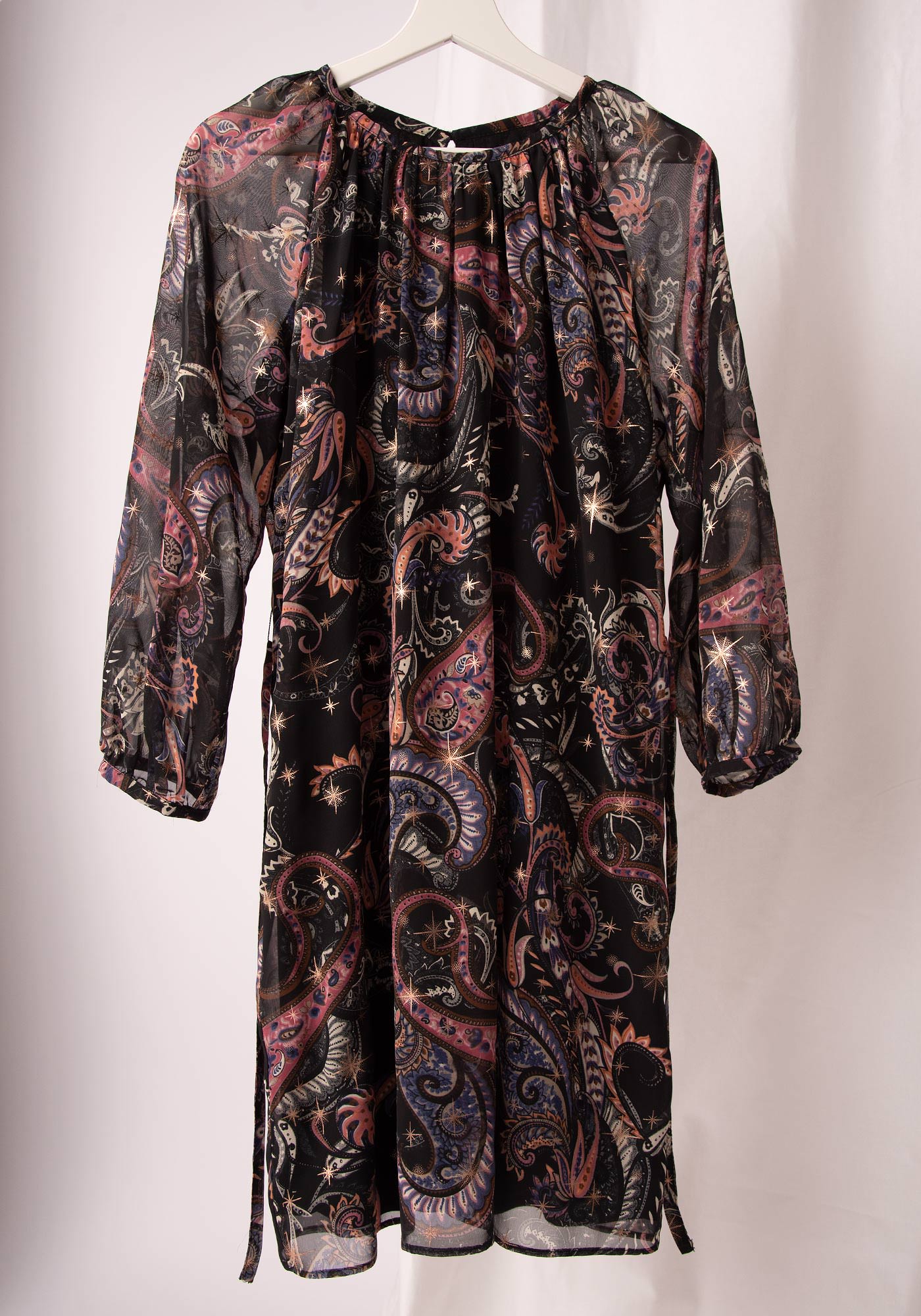 Къса Рокля от Шифон със Свободен силует