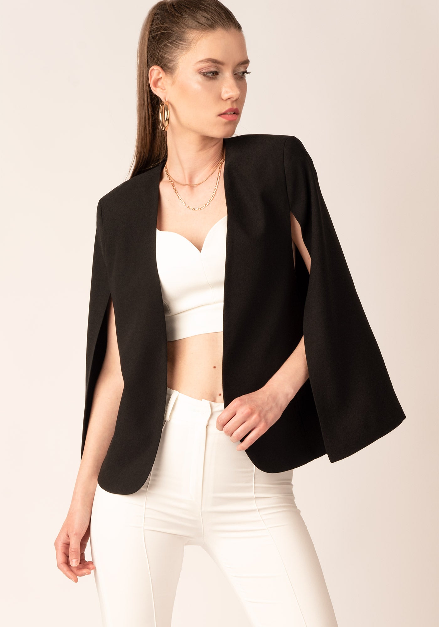 Women's Cape Blazer in Black