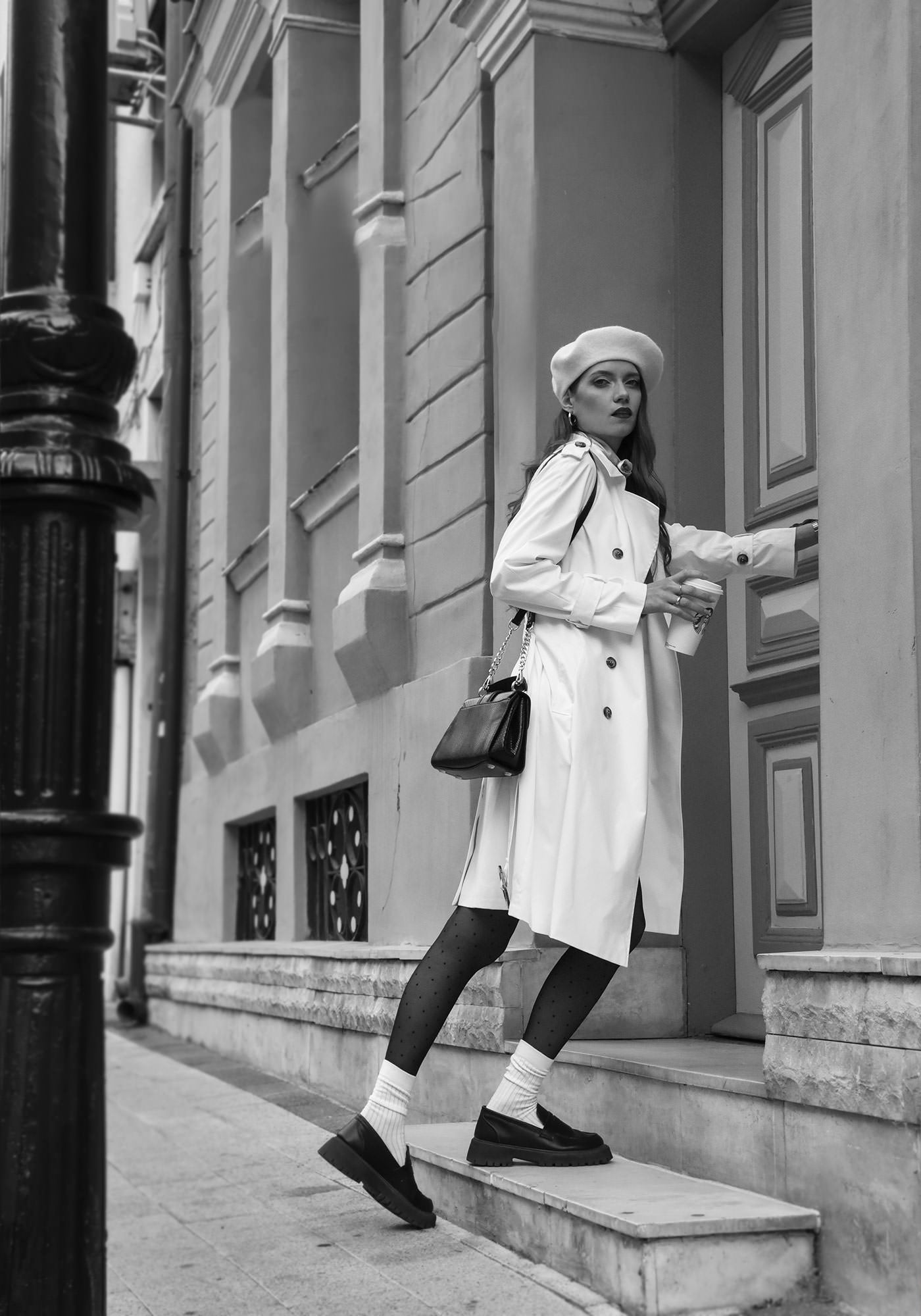 Lightweight Women's Oversized Trench Coat in Ecru