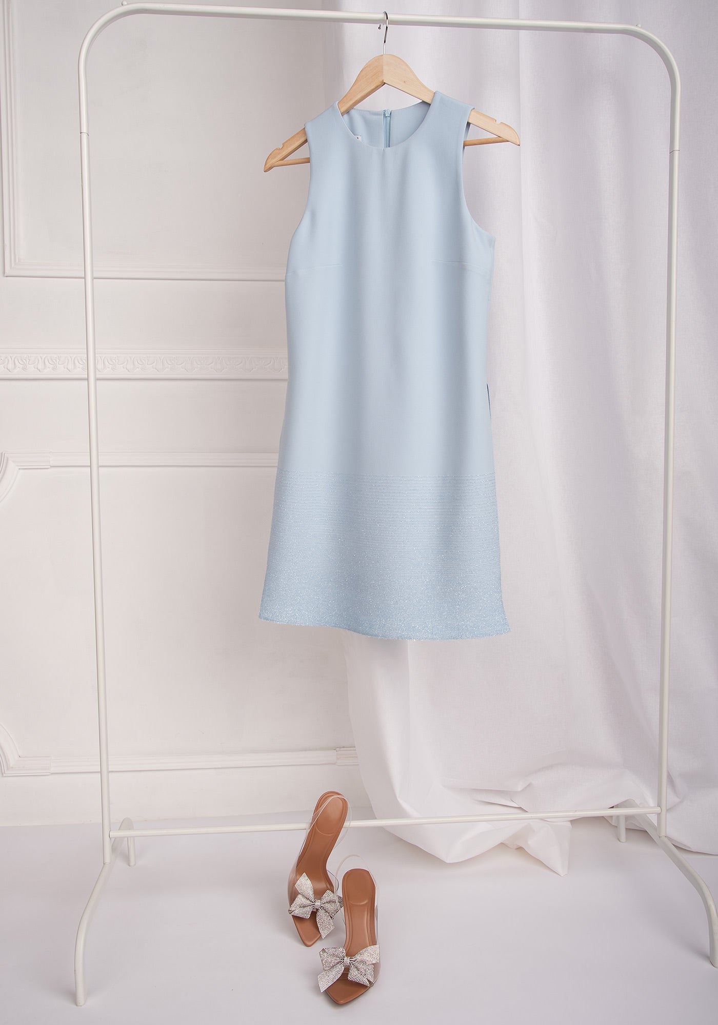 Layered Mini Jumpsuit- Dress in Serenity