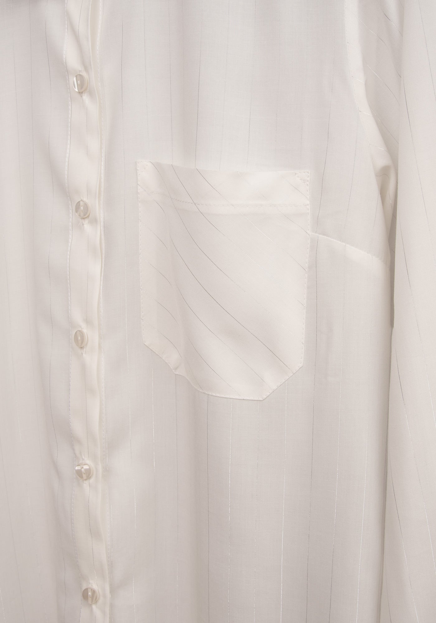 Women's Relaxed fit Shirt in Silver Pinstripe White