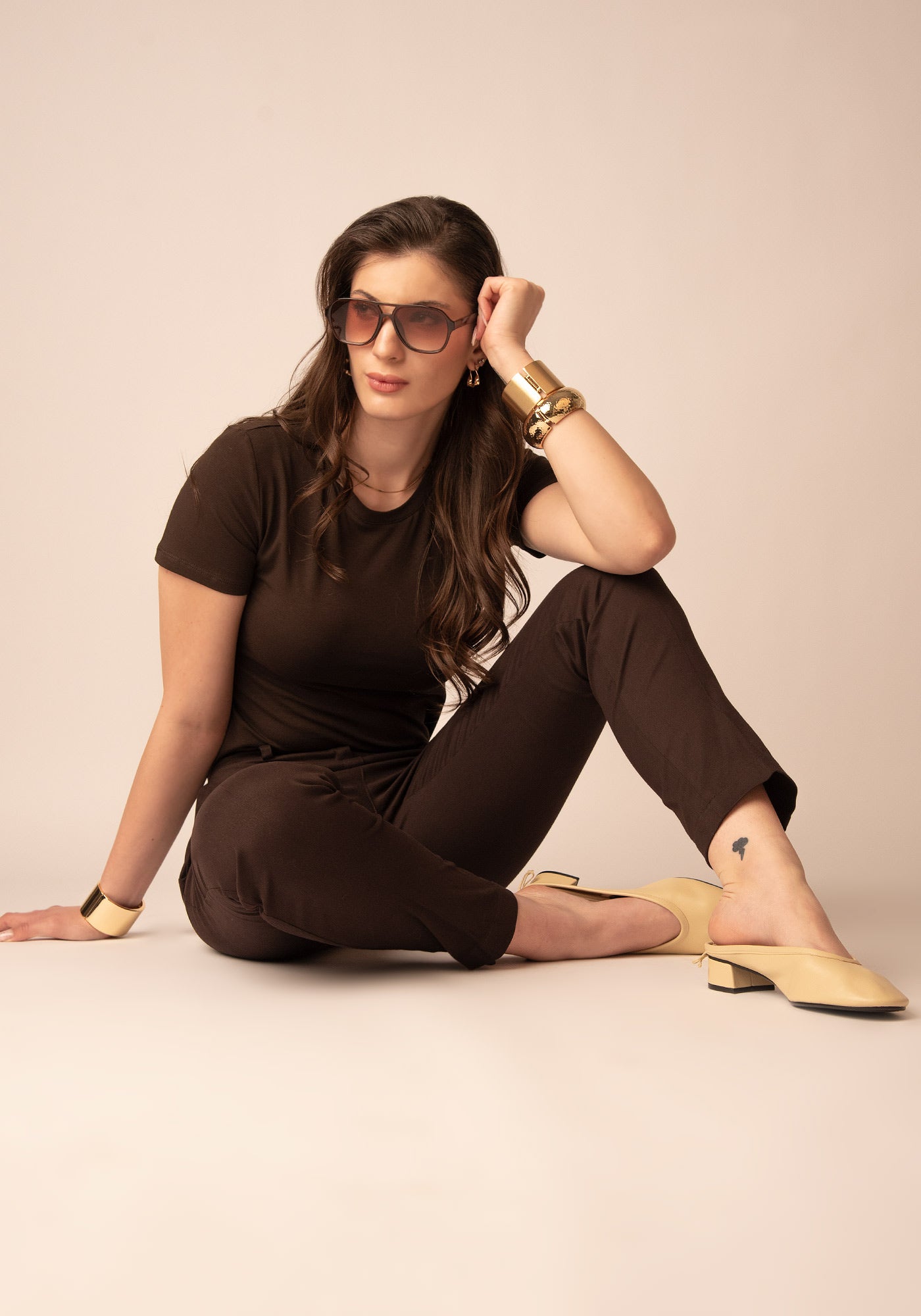 Women's Certified Cotton Crewneck Tee in Espresso brown