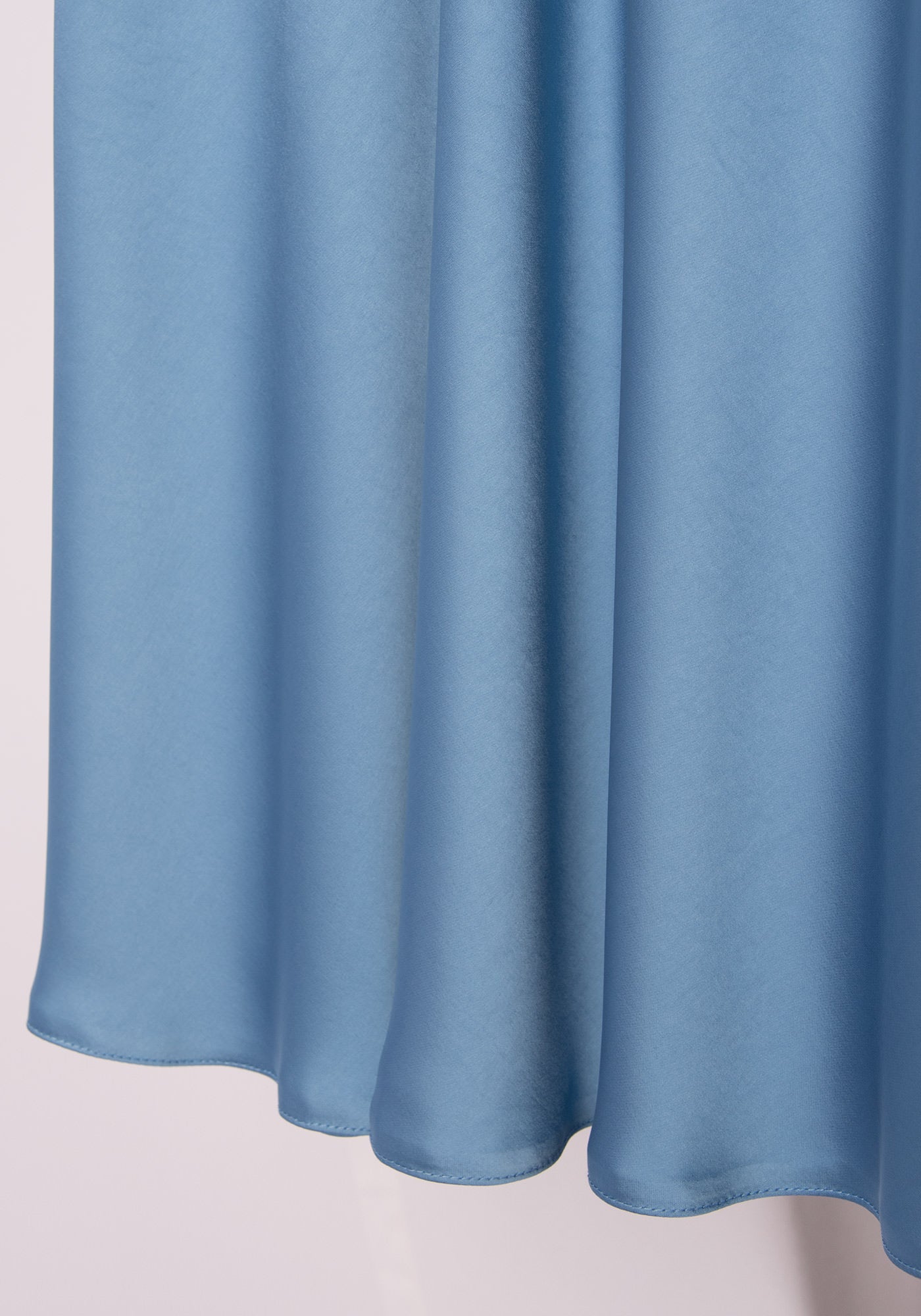 Bias cut Midi skirt in Light blue satin