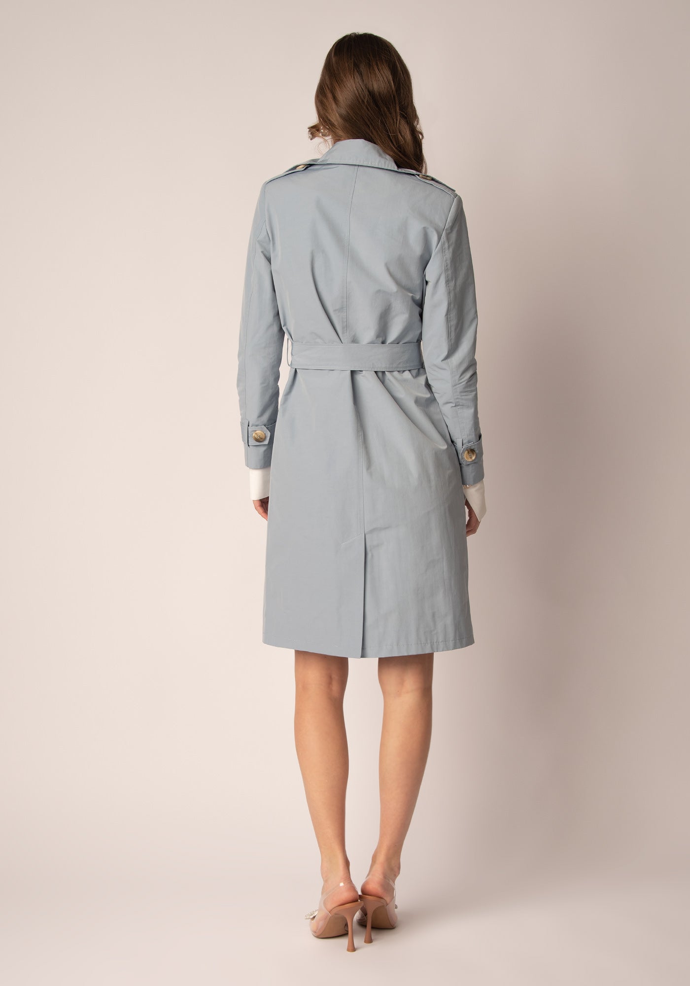 Women's Tailored Double breasted Trench coat in Serenity