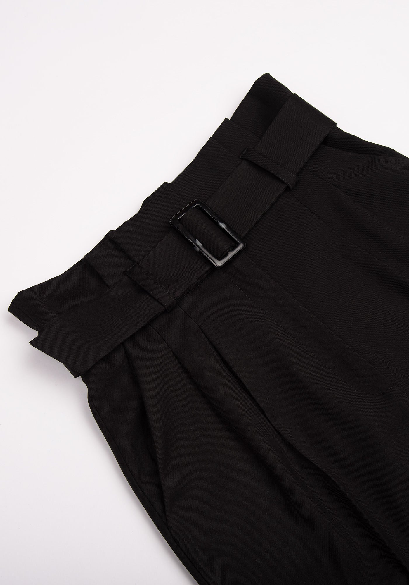 Women's Paper bag Slacks in Black 