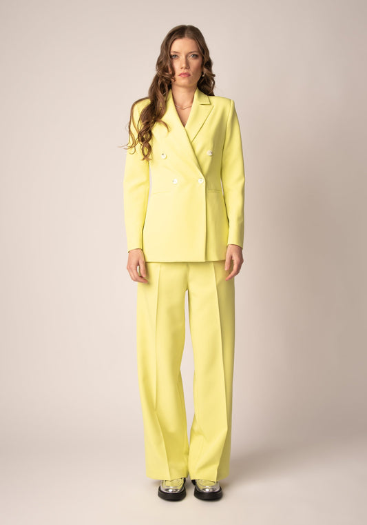 Trendy Two Piece Pantsuit in Lime