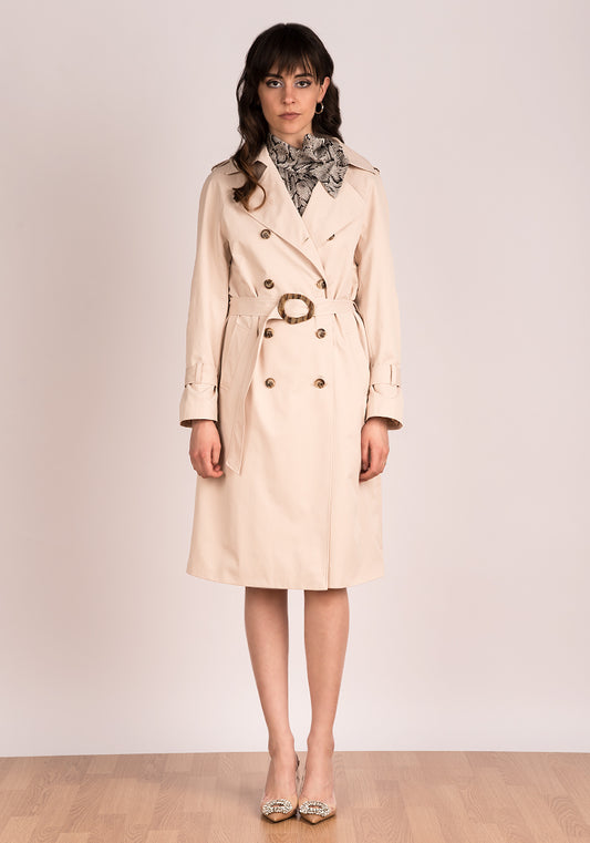 Lightweight Women's Oversized Trench Coat in Beige