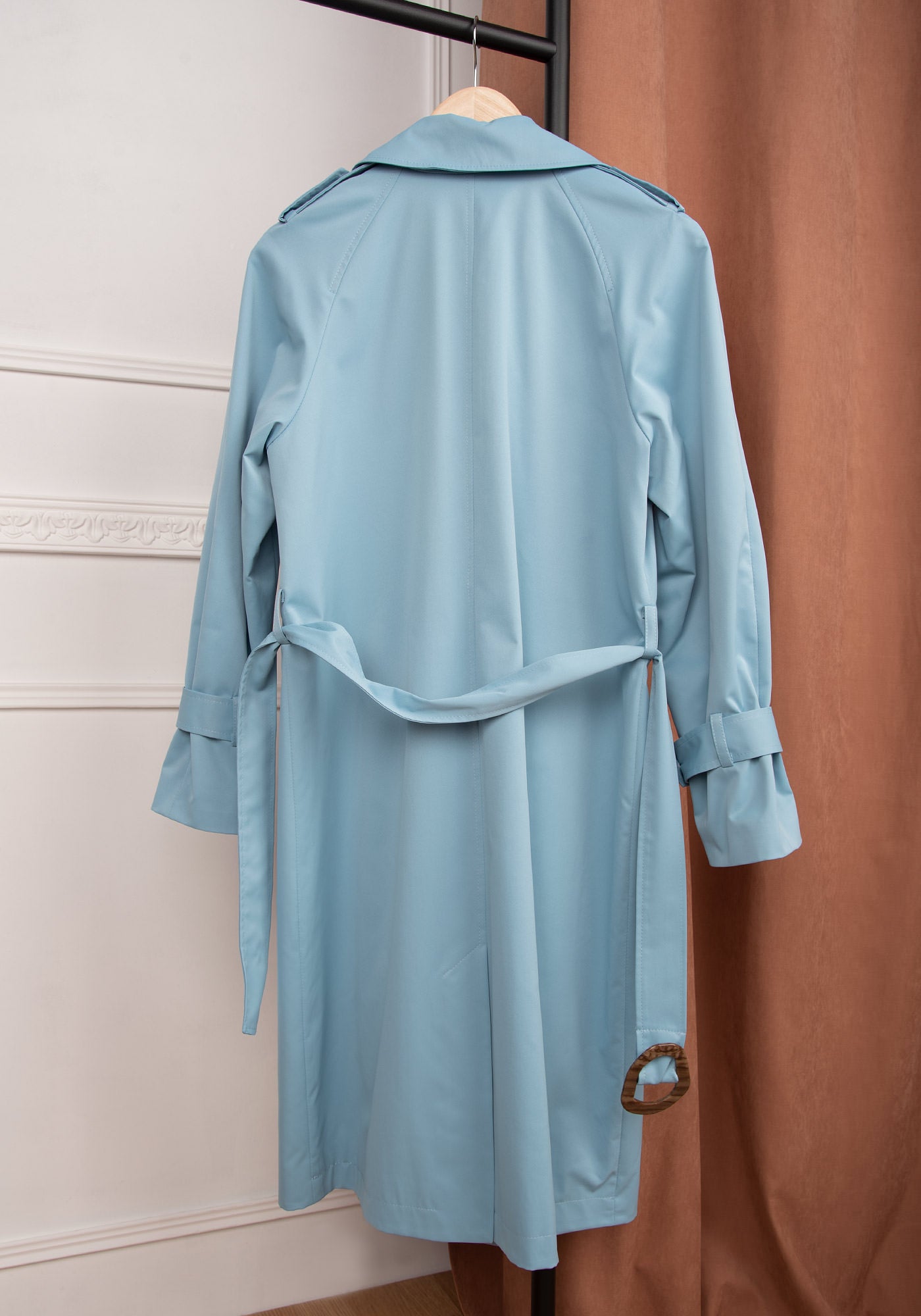 Lightweight Women's Oversized Trench Coat in Light blue