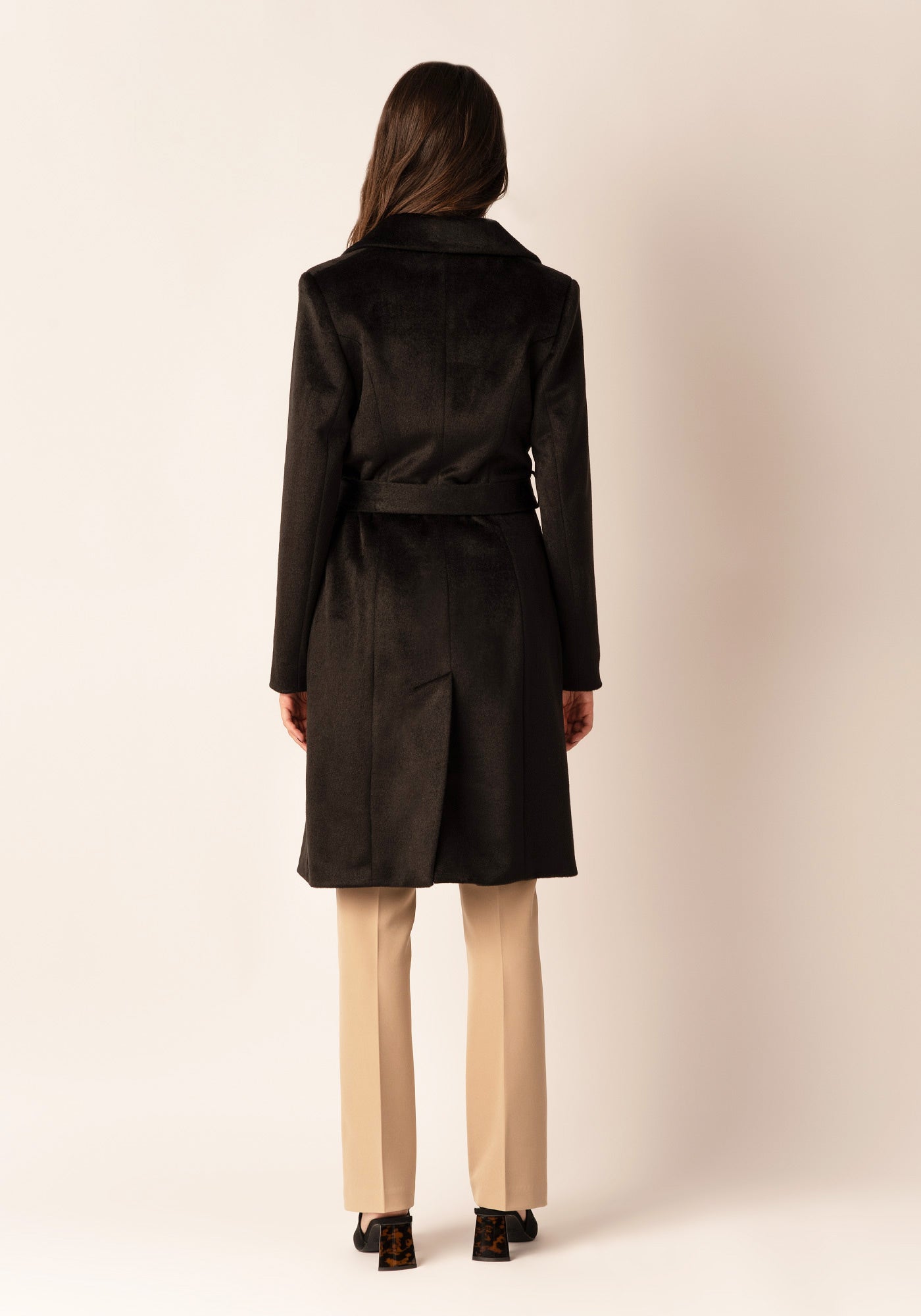 Women's Tailored Cashmere blend Coat in Black