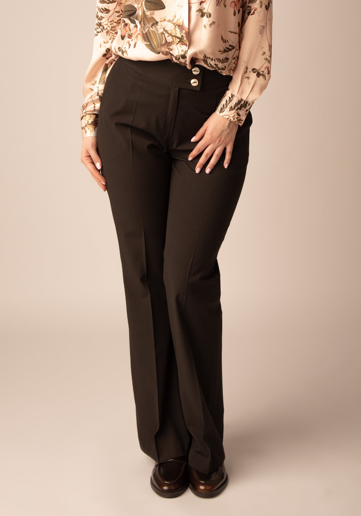 Дамски Панталон от Студена вълна в Кафяво