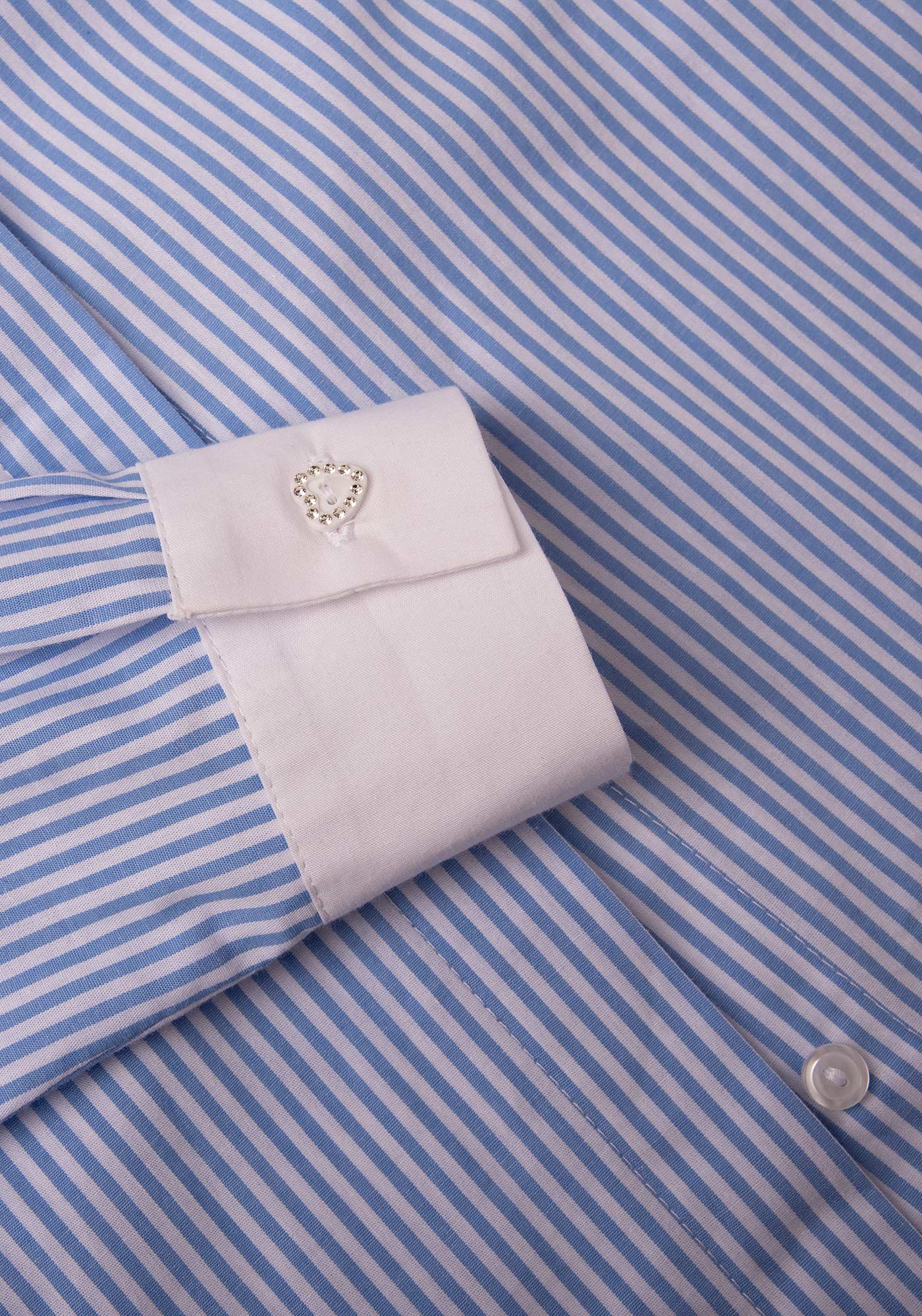 Дамска Памучна Риза със Светлосиньо райе