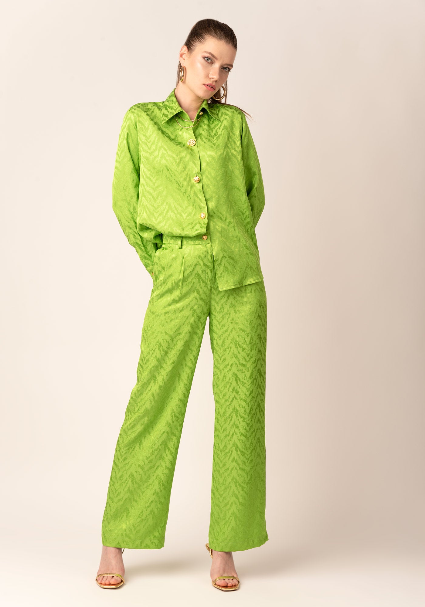 Women's Straight Leg Occasion Pant in Apple Green