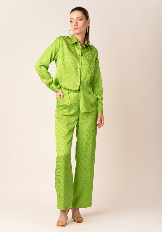 Women's Straight Leg Occasion Pant in Apple Green