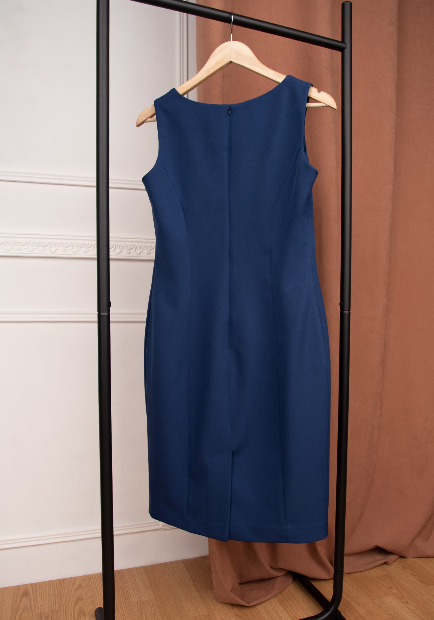 Women's Midi Sheath Dress in Blue