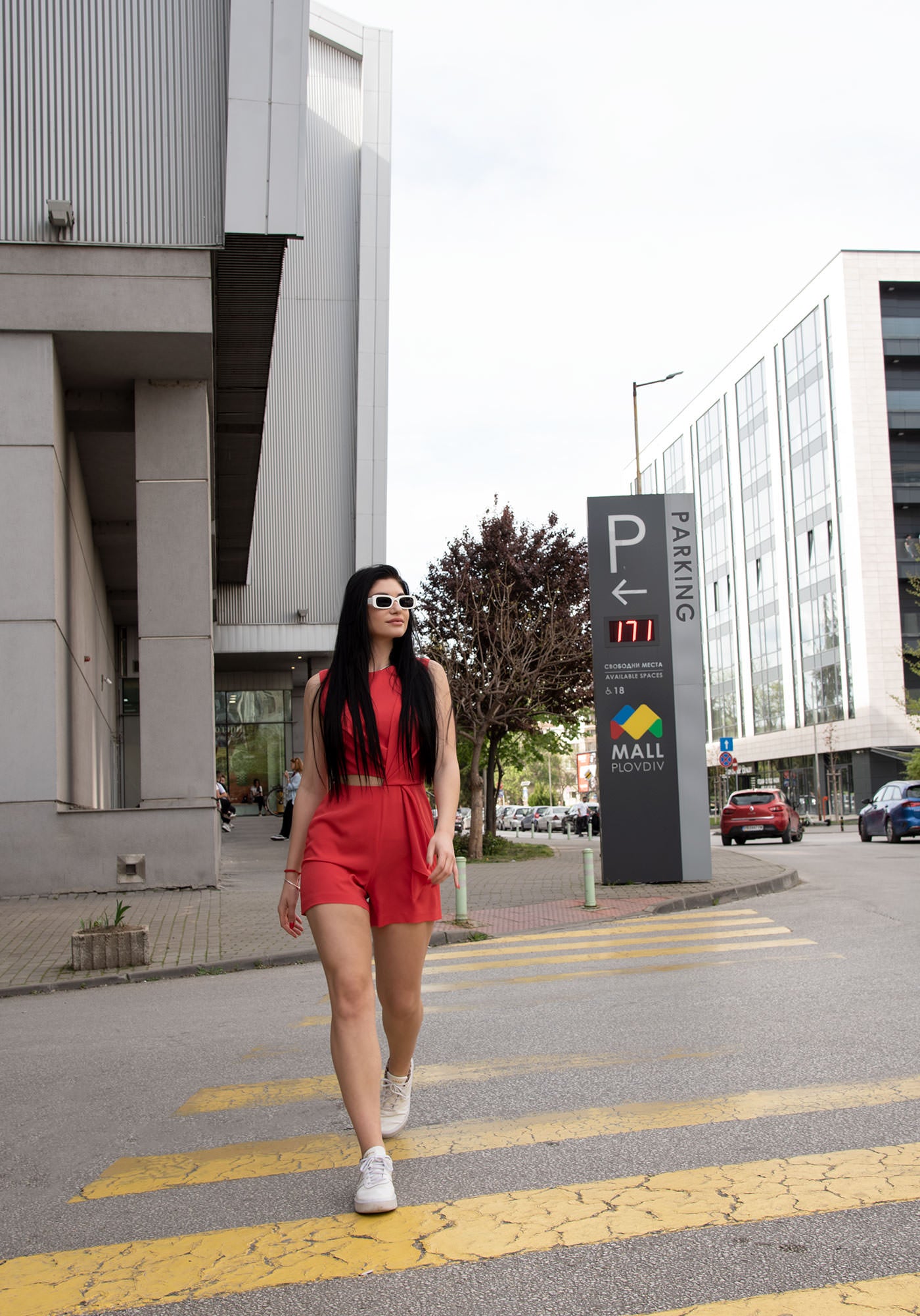 Cutout Playsuit in Coral