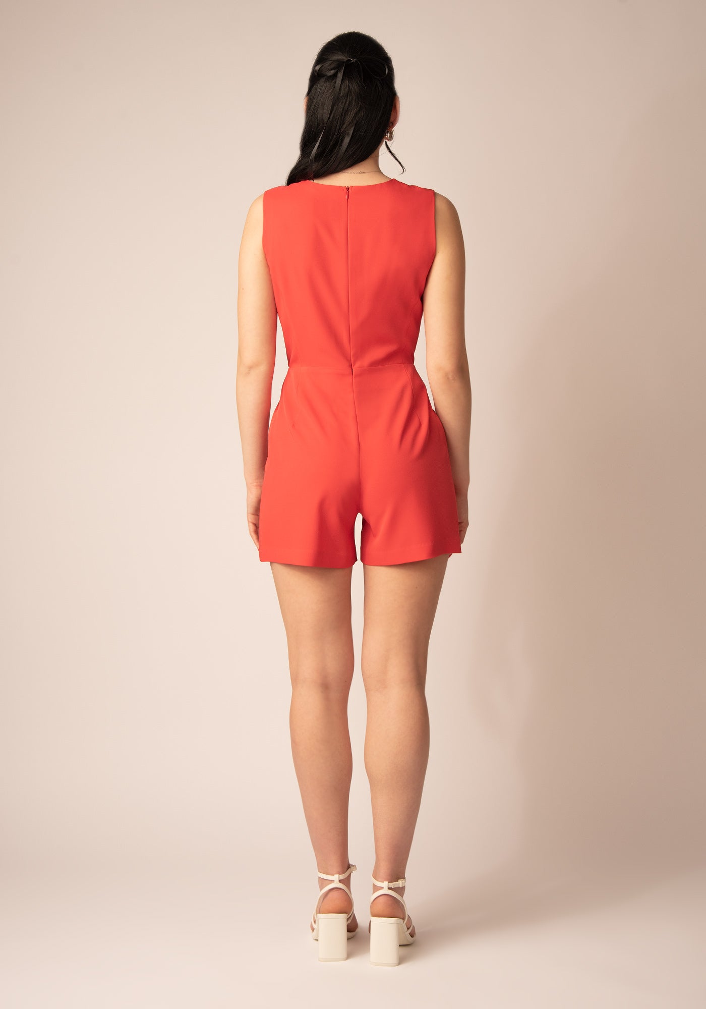Cutout Playsuit in Coral
