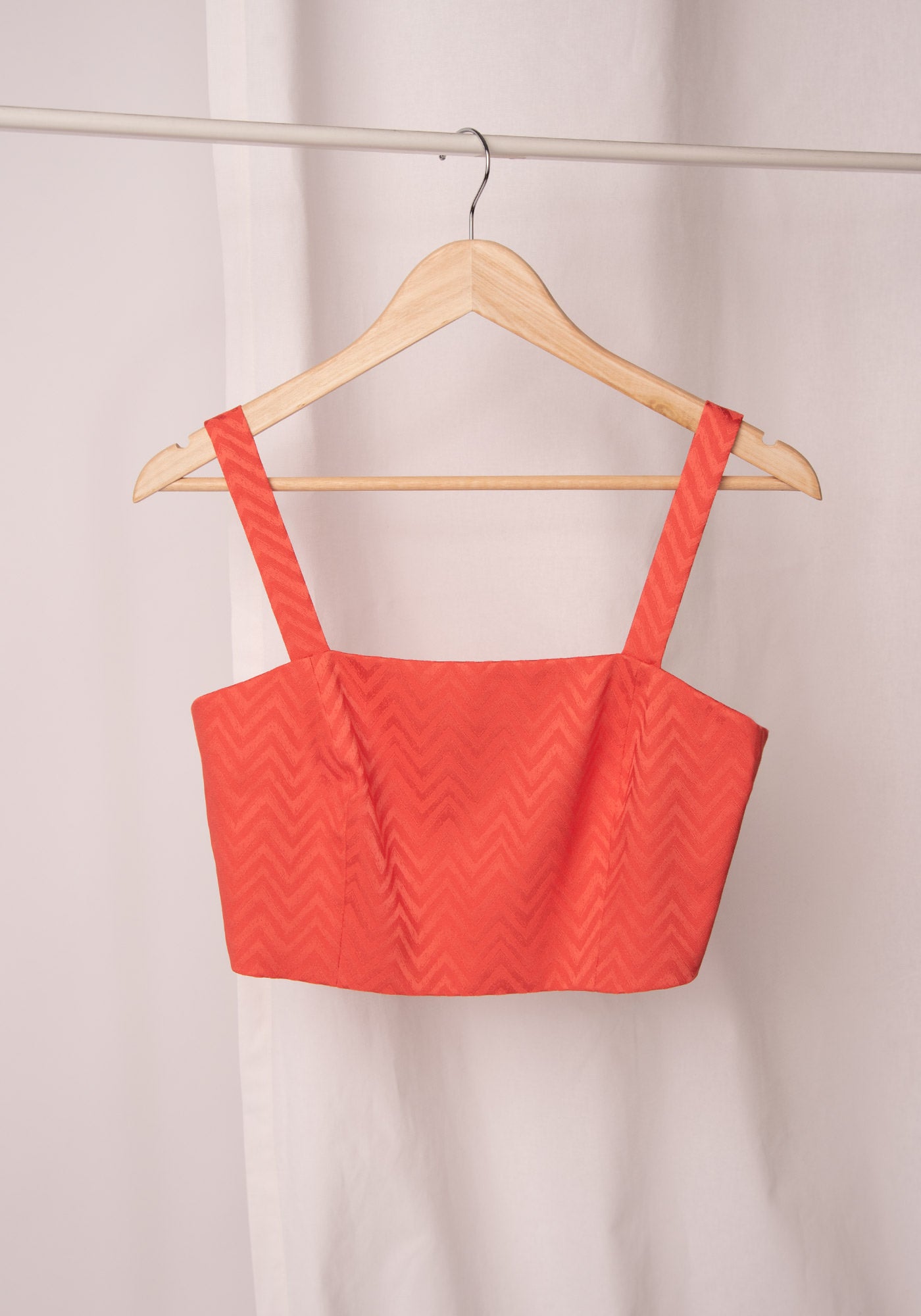 Women's Bustier Top in Lime Jacquard