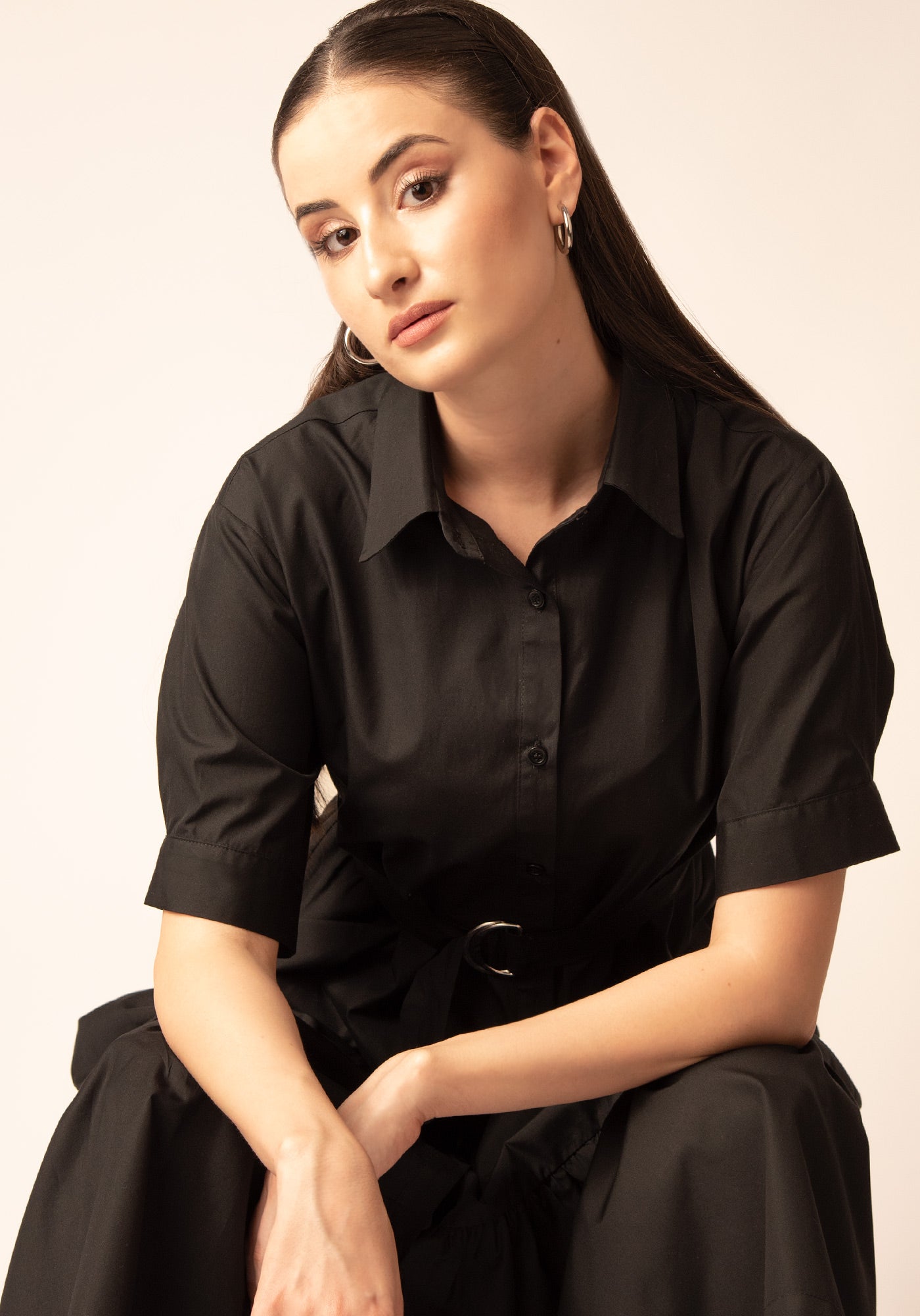 Women's Tiered Summer Dress - Black