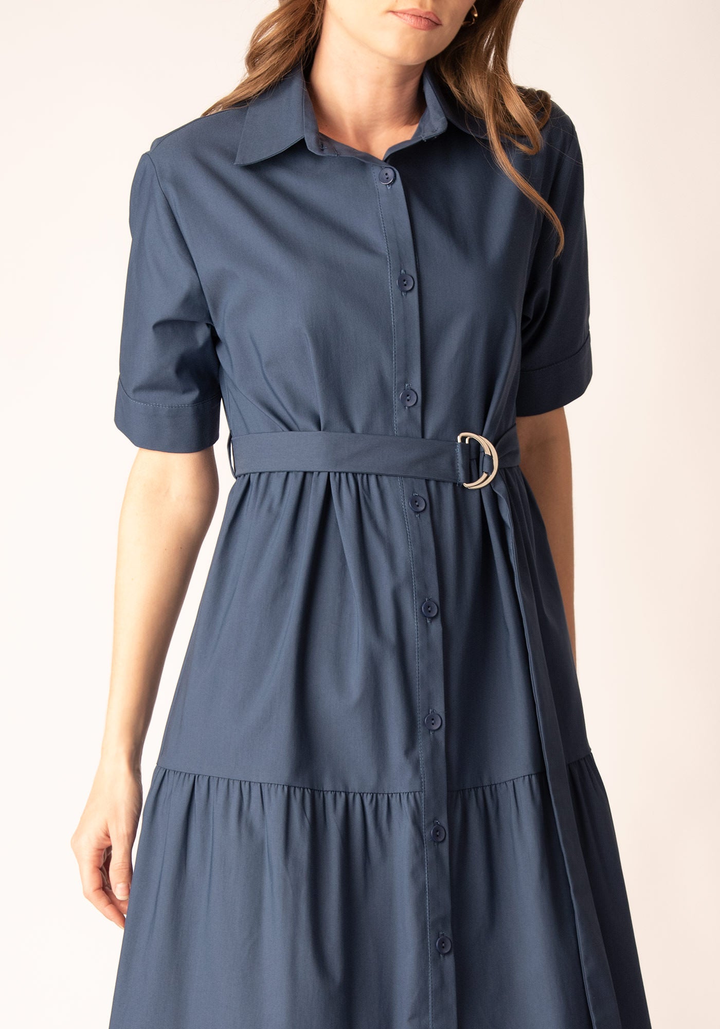 Women's Tiered Summer Dress - Blue
