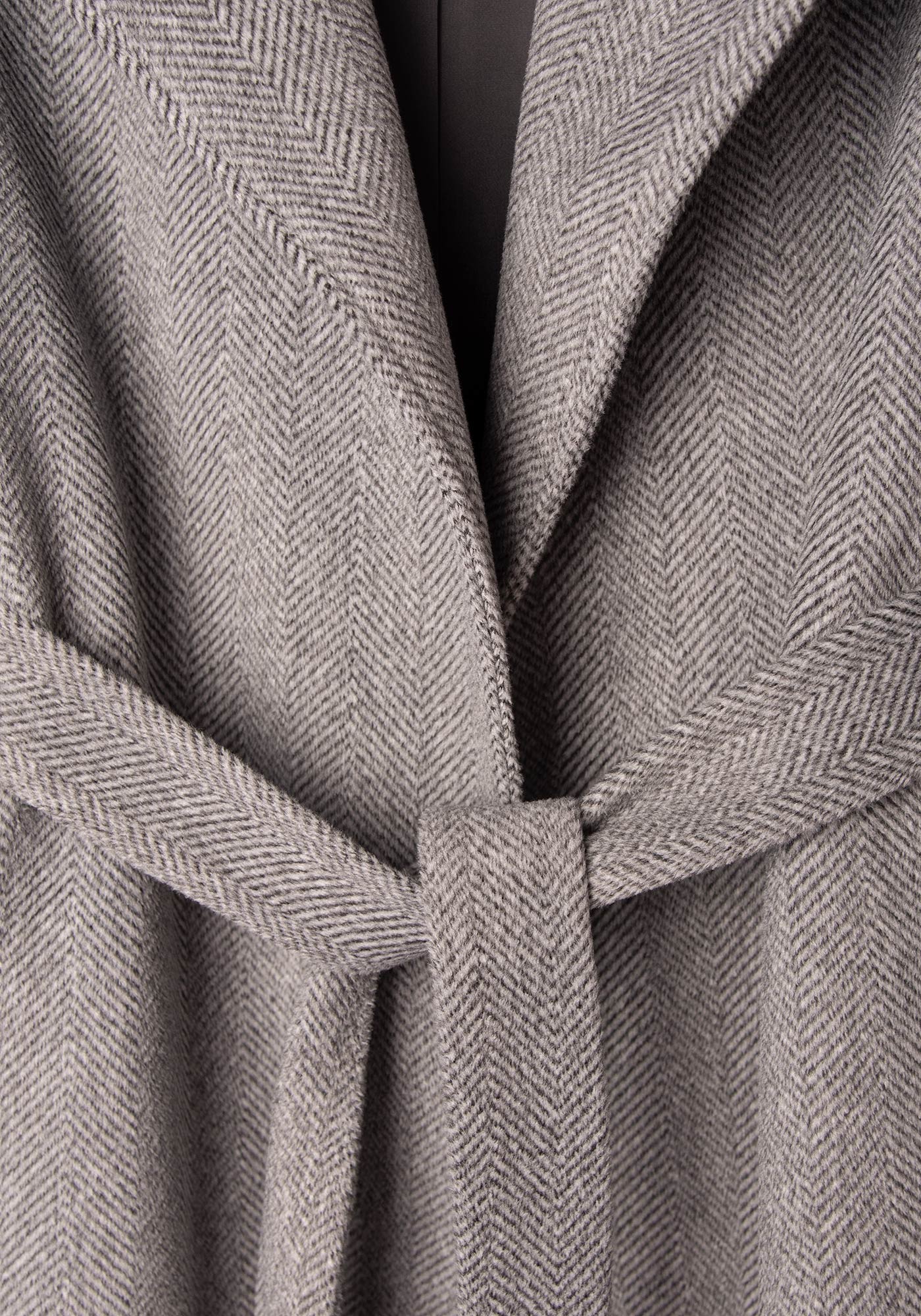 Дълго Дамско Палто със съдържание на Вълна в Сиво