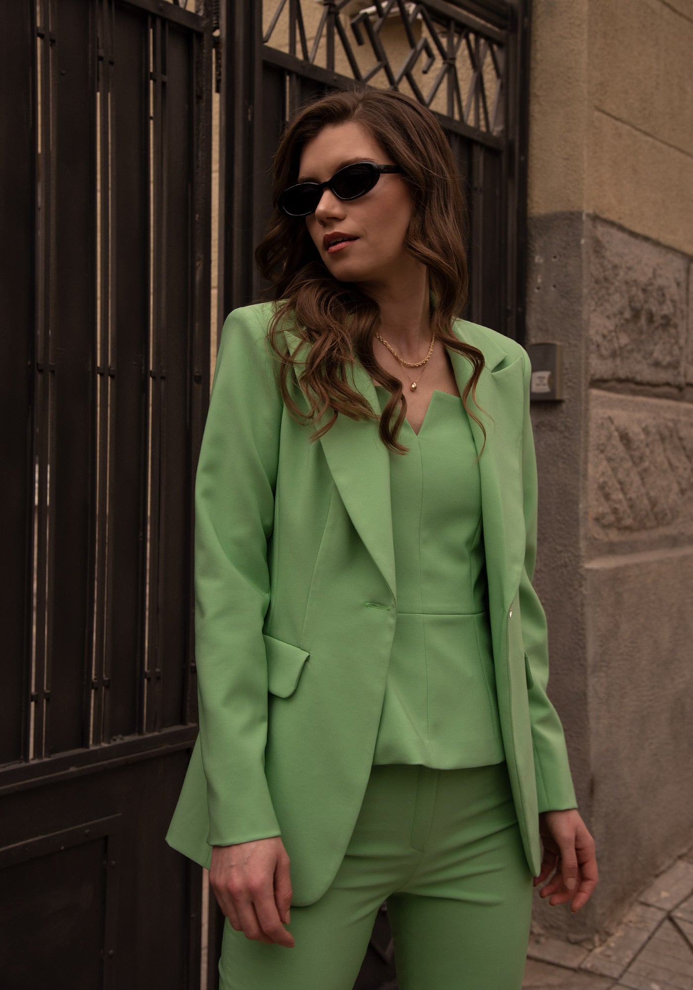 Women's Tailored Blazer in Green
