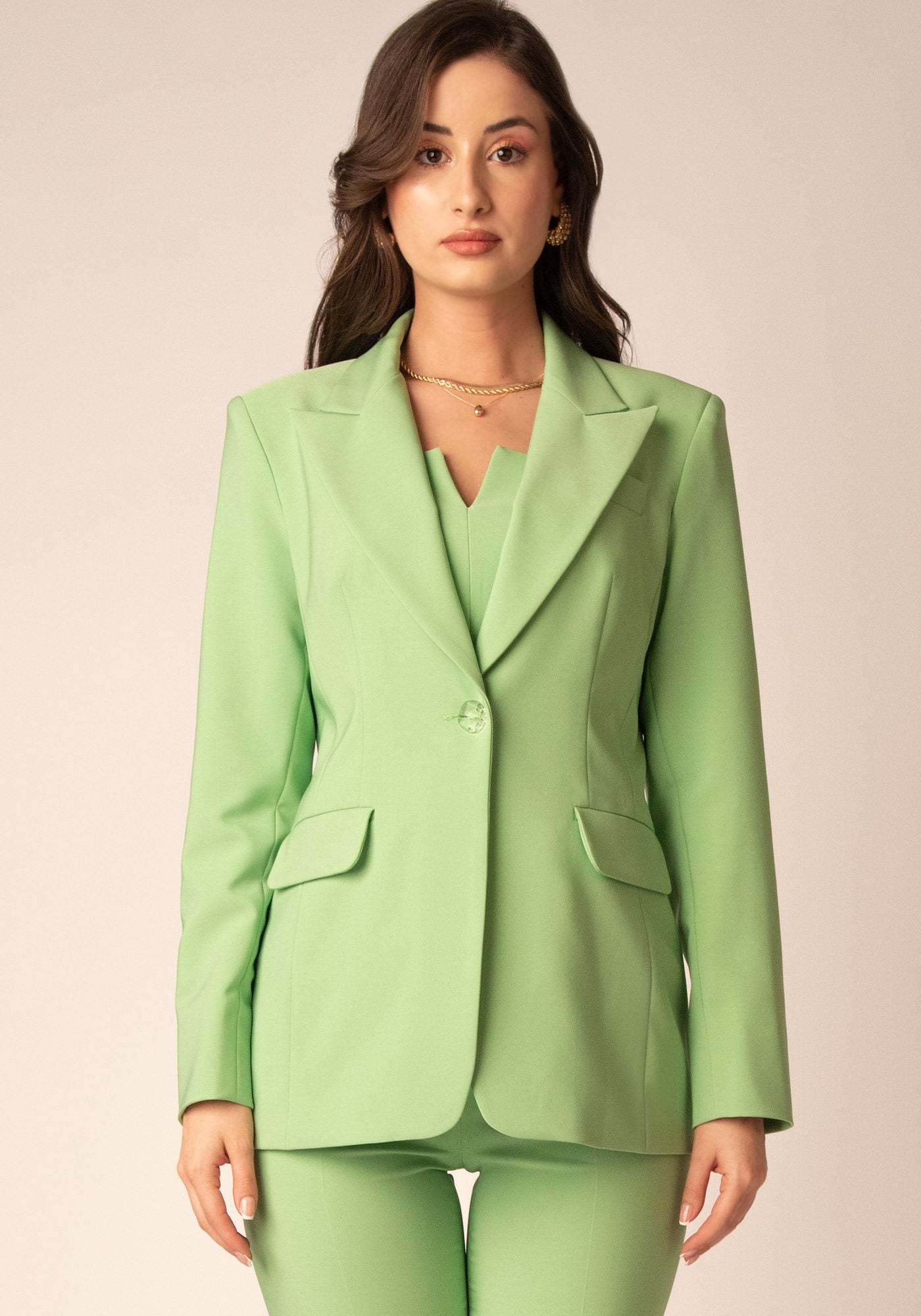 Women's Tailored Blazer in Green