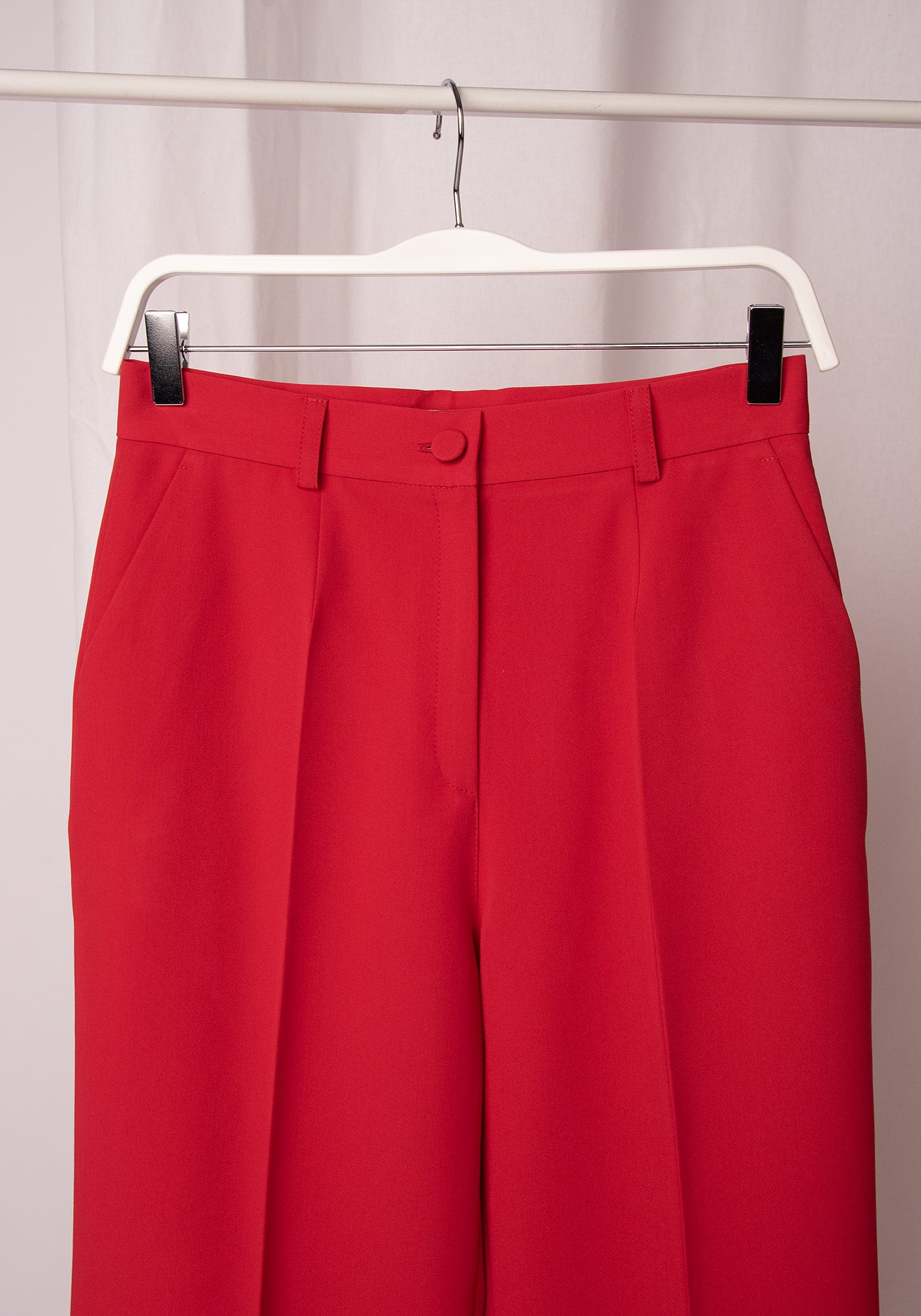 Дамски Панталон с Прав Силует в Червено
