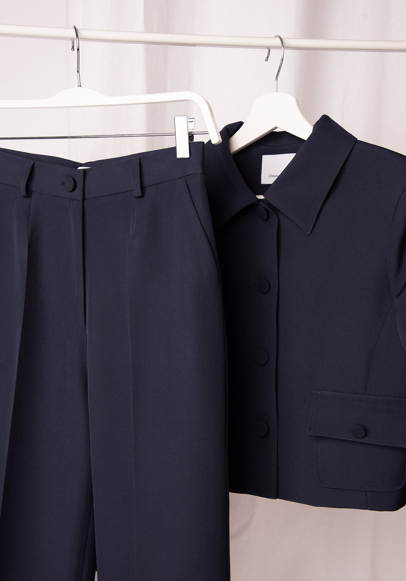 Women's Cropped Jacket in Navy blue