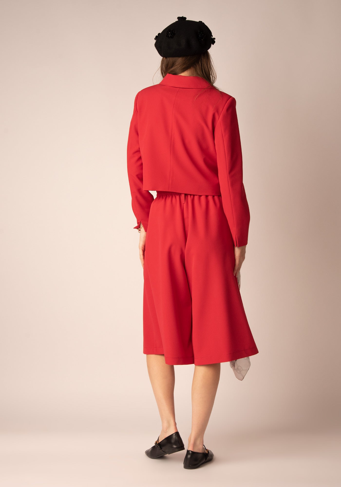 Плисиран Пола - Панталон в Червено