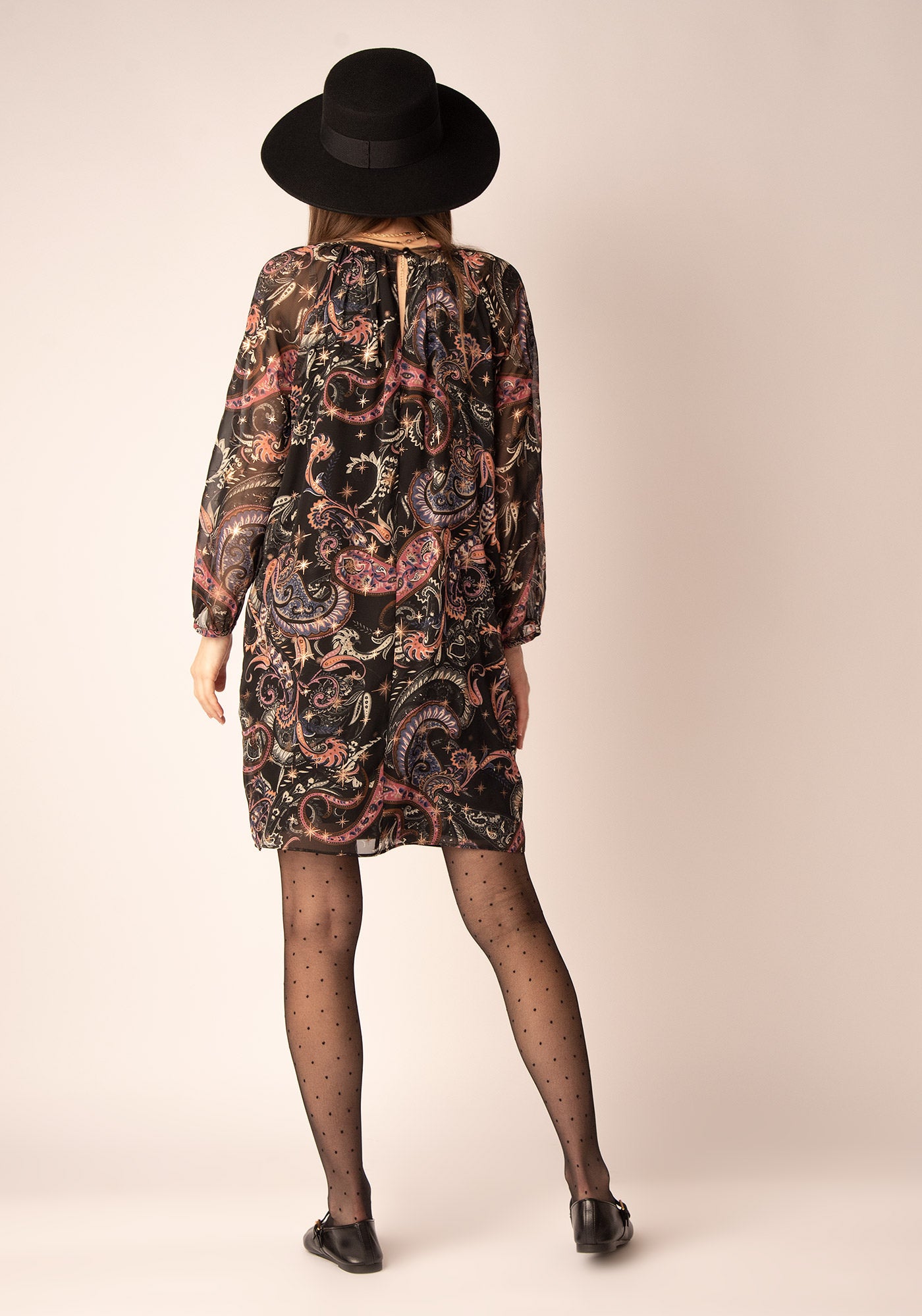 Къса Рокля от Шифон със Свободен силует