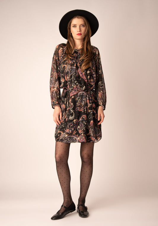 Къса Рокля от Шифон със Свободен силует