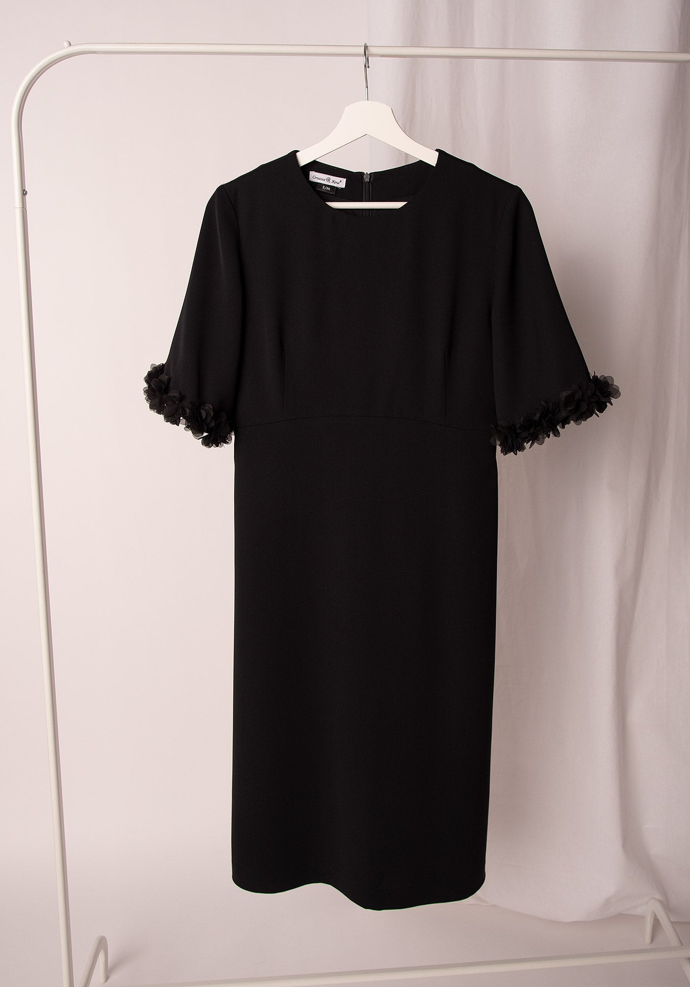 Women's A Line Midi Dress in Black