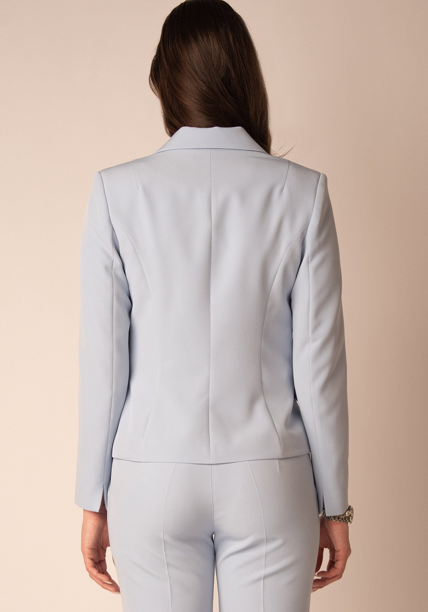 Women's Tailored Single Breasted Blazer in Sky Blue