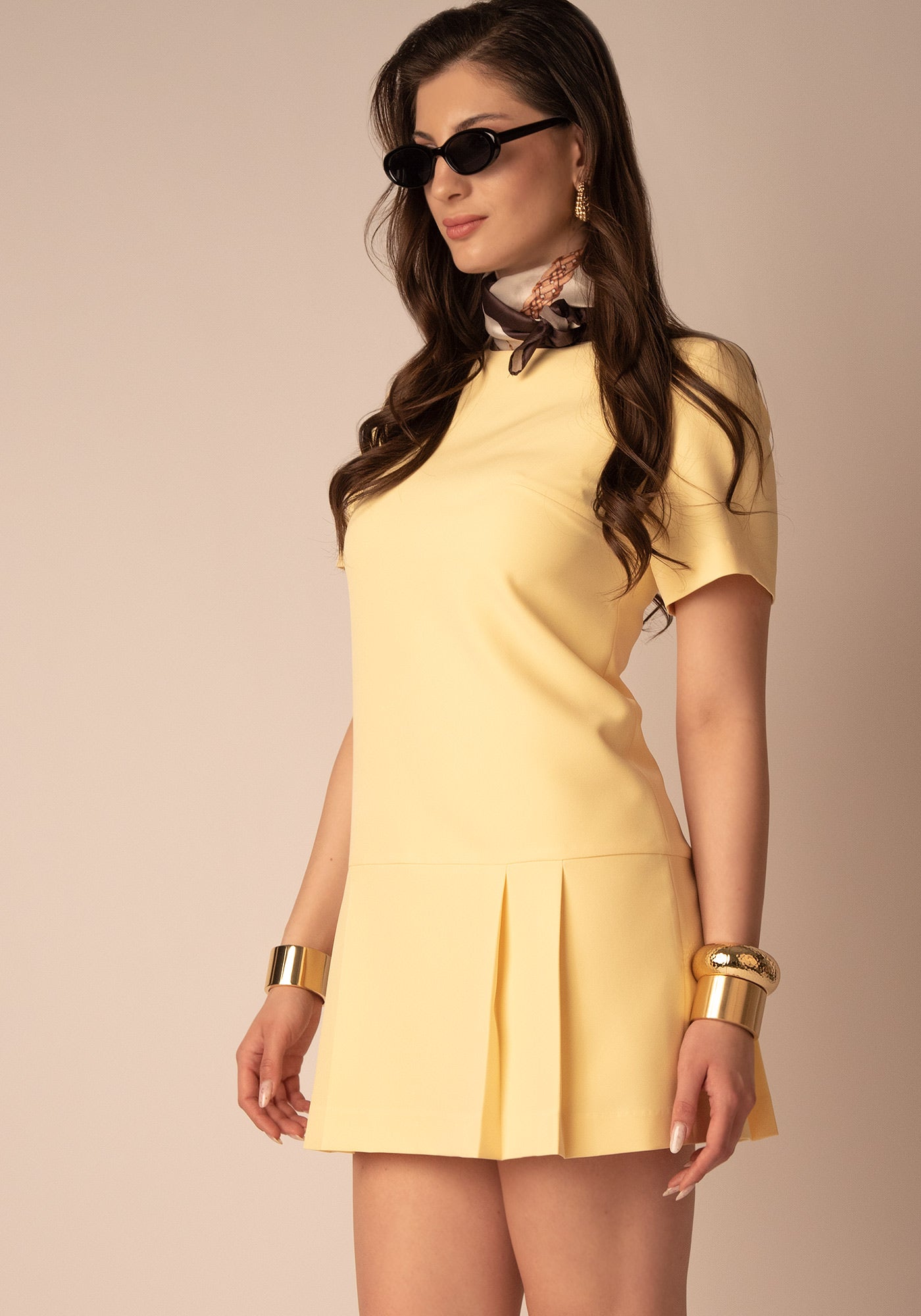 Women's Butter Yellow Mini Dress