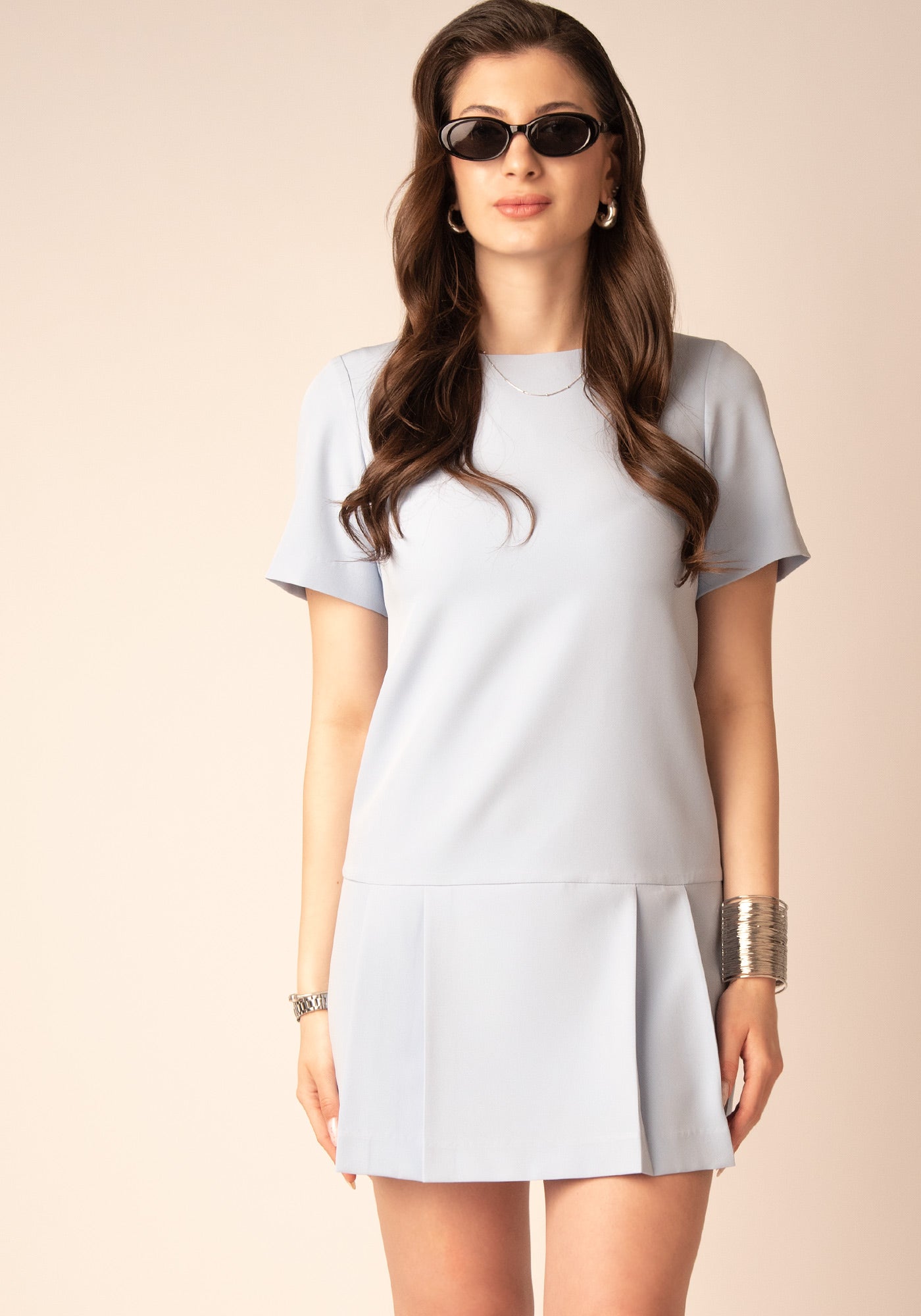 Women's Sky Blue Mini Dress