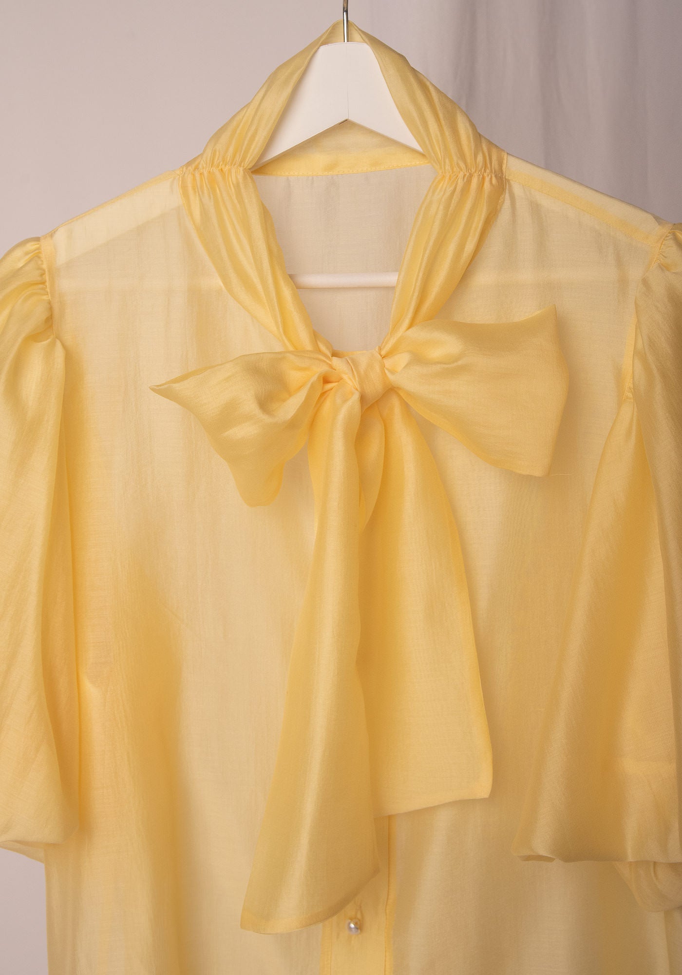 Balloon Sleeve Shirt in Butter yellow