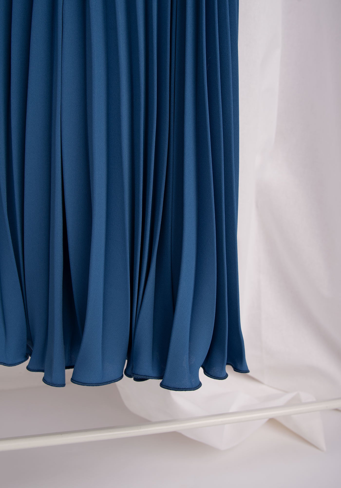 Midi Dress with Soleil pleats in Blue