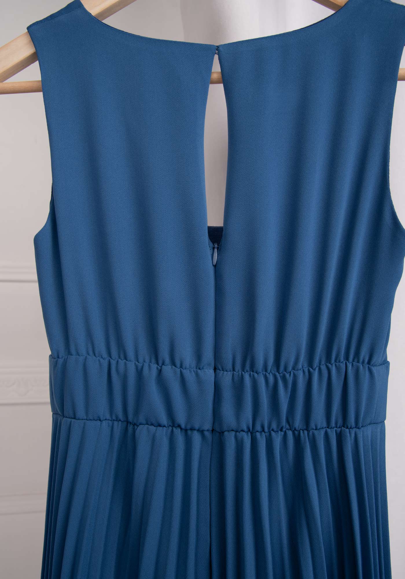 Midi Dress with Soleil pleats in Blue