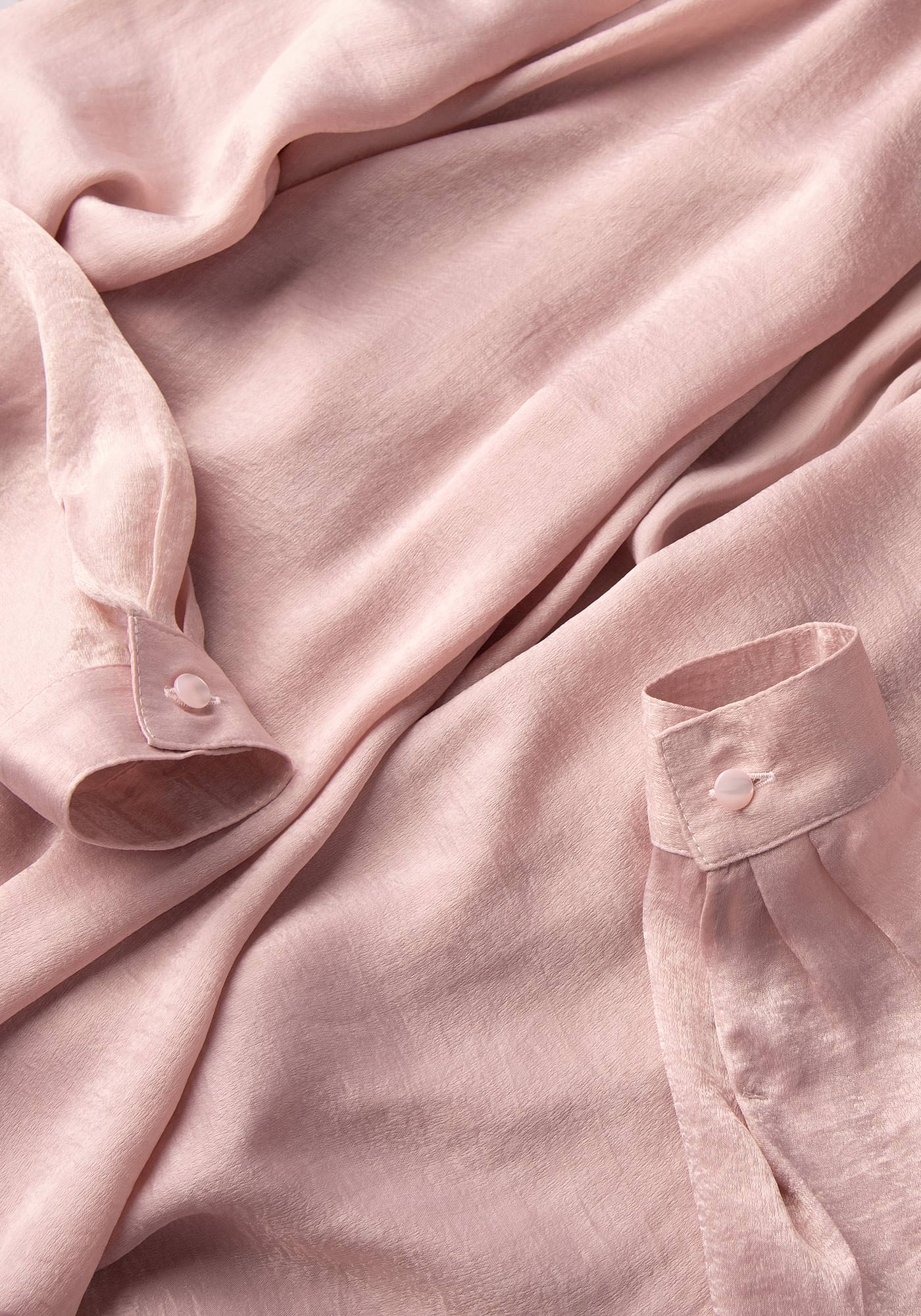 Wrap Front Women's Bodysuit Shirt in Blush