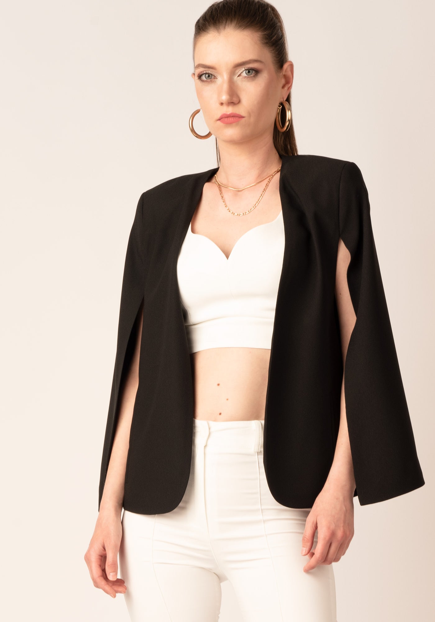 Women's Cape Blazer in Black